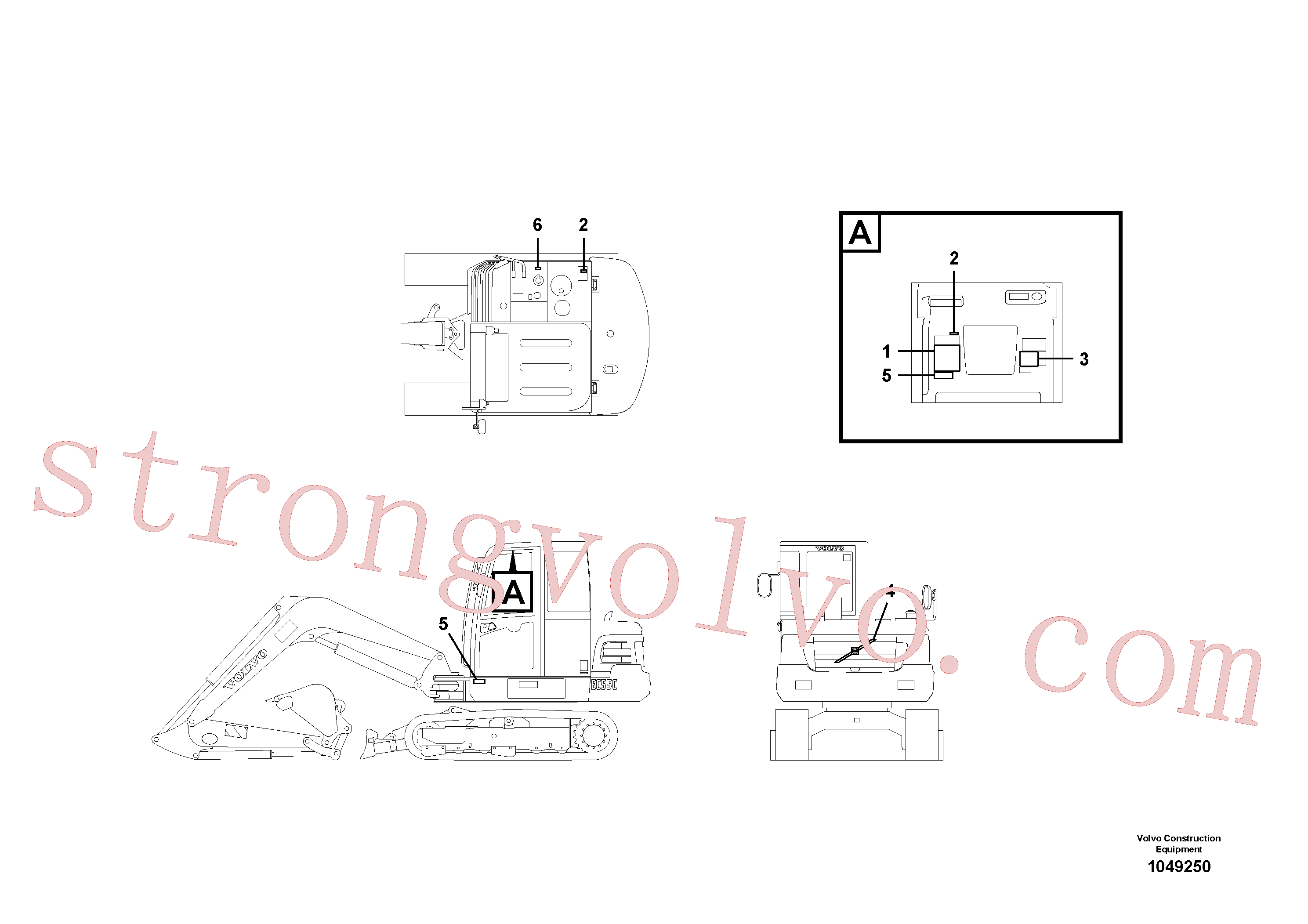 SA1192-04880 Volvo Etiquetas adesivas(1049250 Montagem)