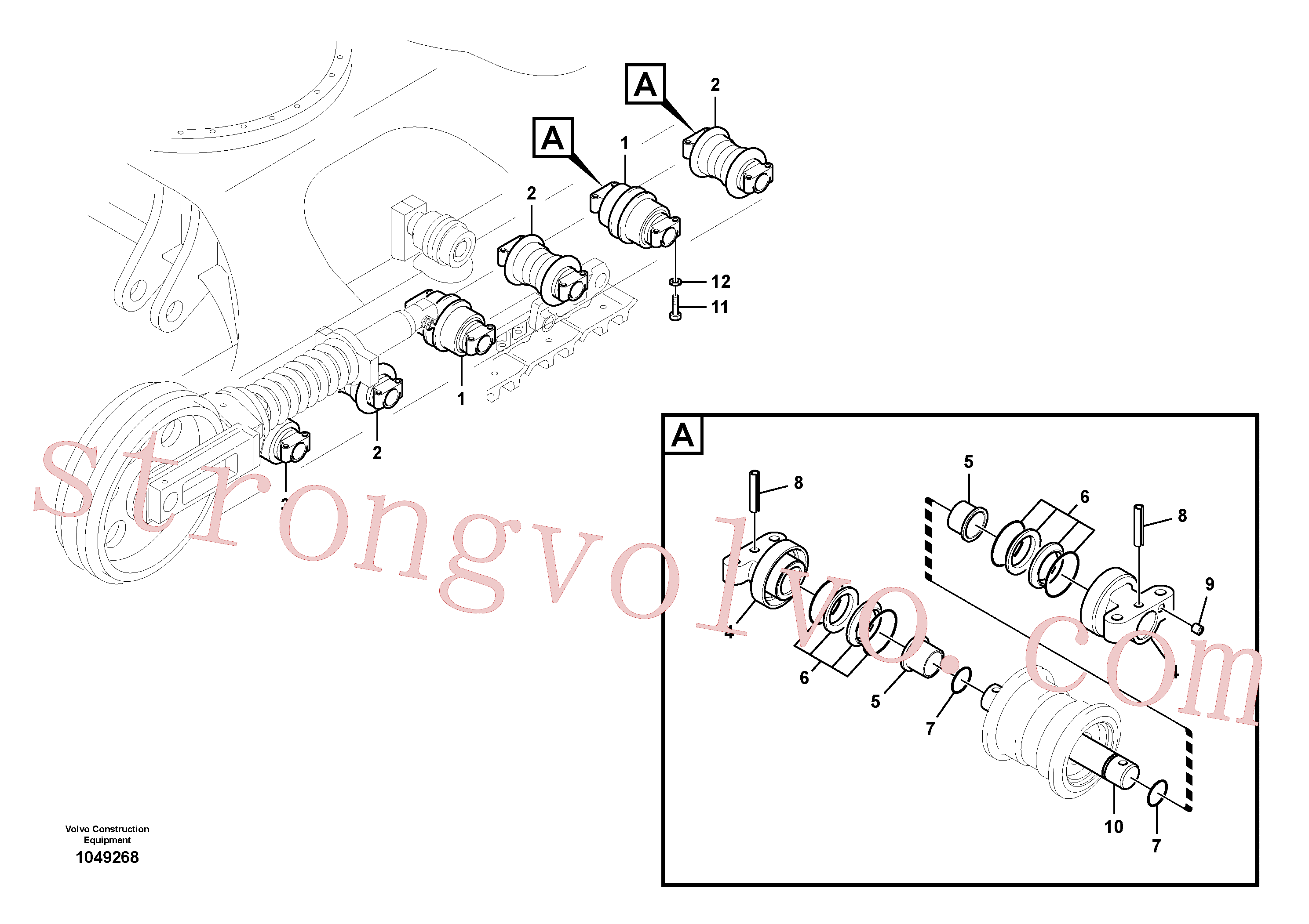 SA9511-22035 Volvo Rolete de fundo(1049268 Montagem)