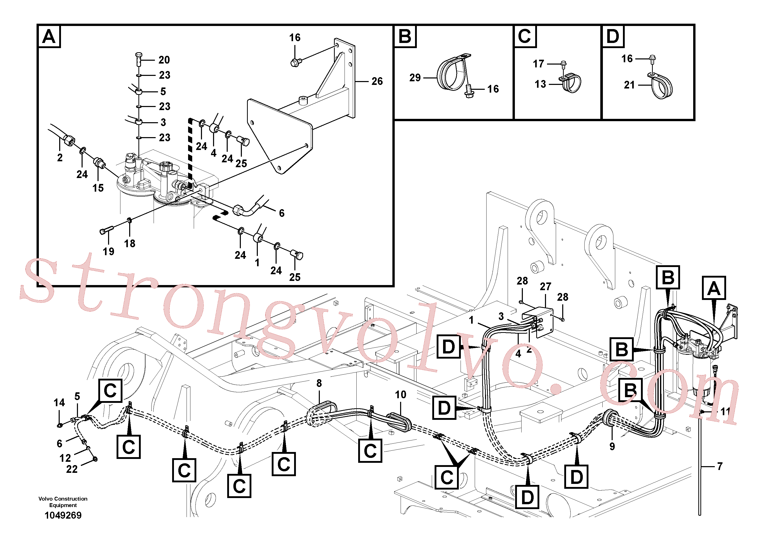 China Made VOE14526656 Passa muro Volvo Acessórios para escavadeira