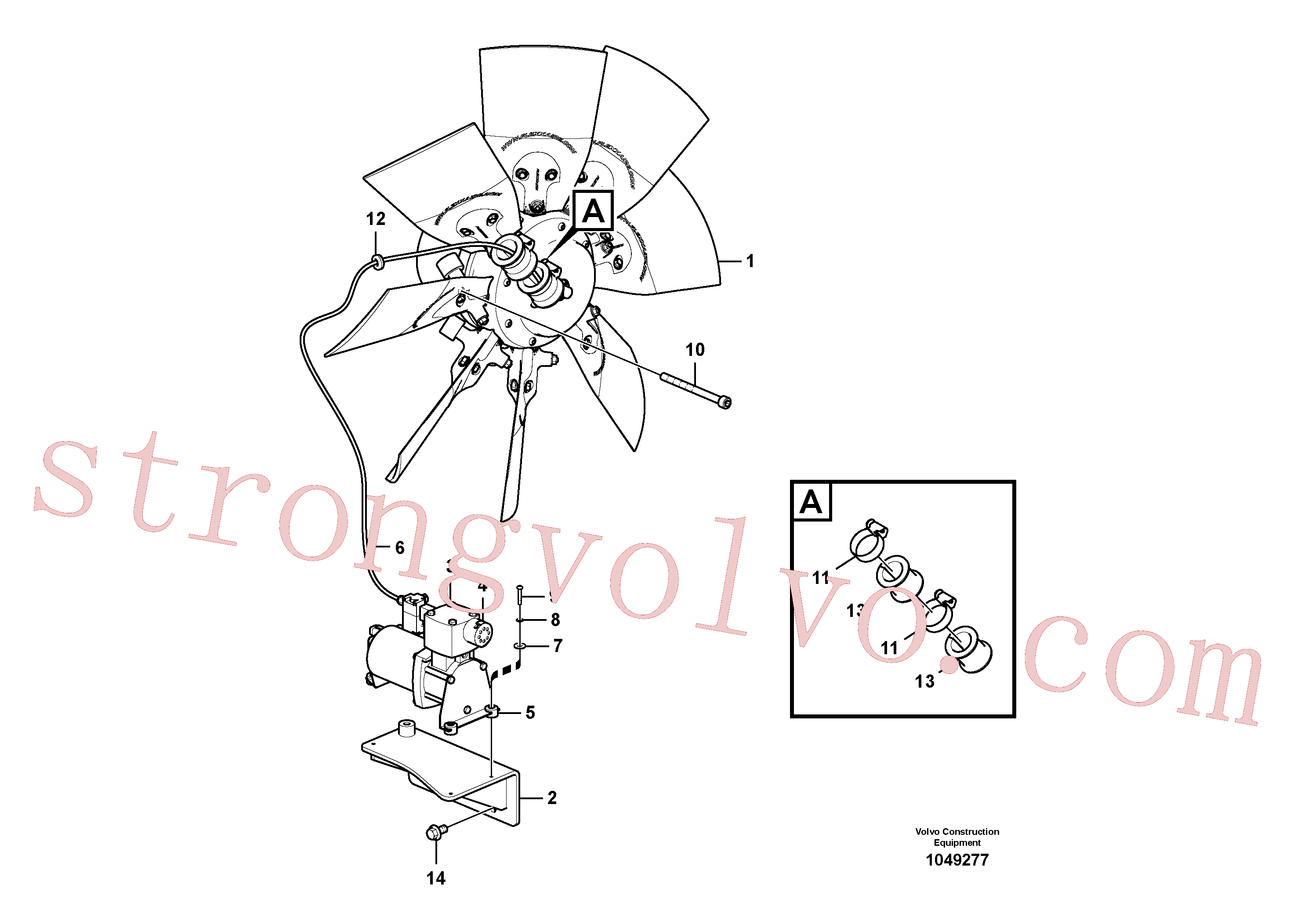 SA9312-10175 Volvo Ventilador reversível.(1049277 Montagem)
