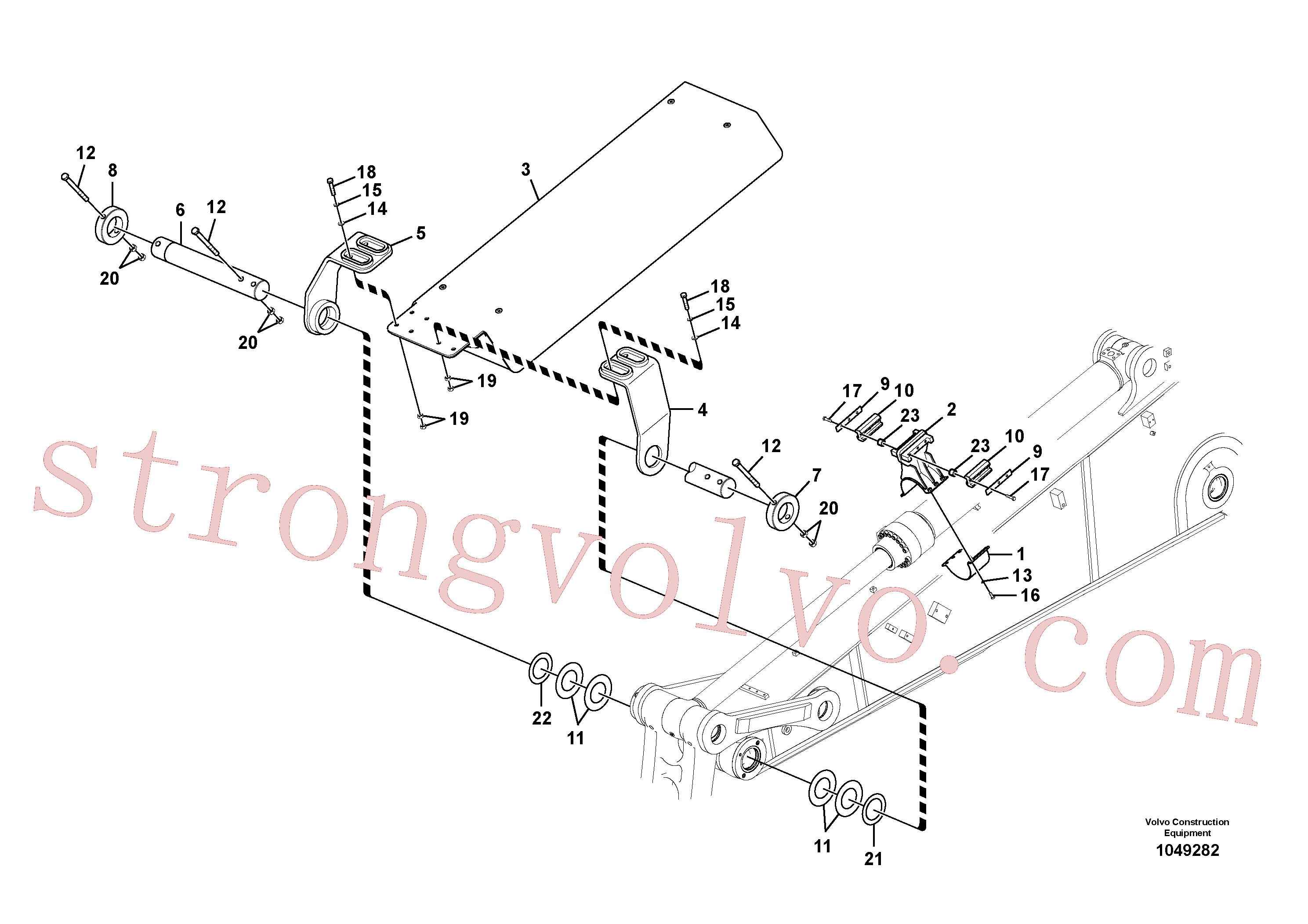 VOE14560993 Volvo Placa de protecção(1049282 Montagem)
