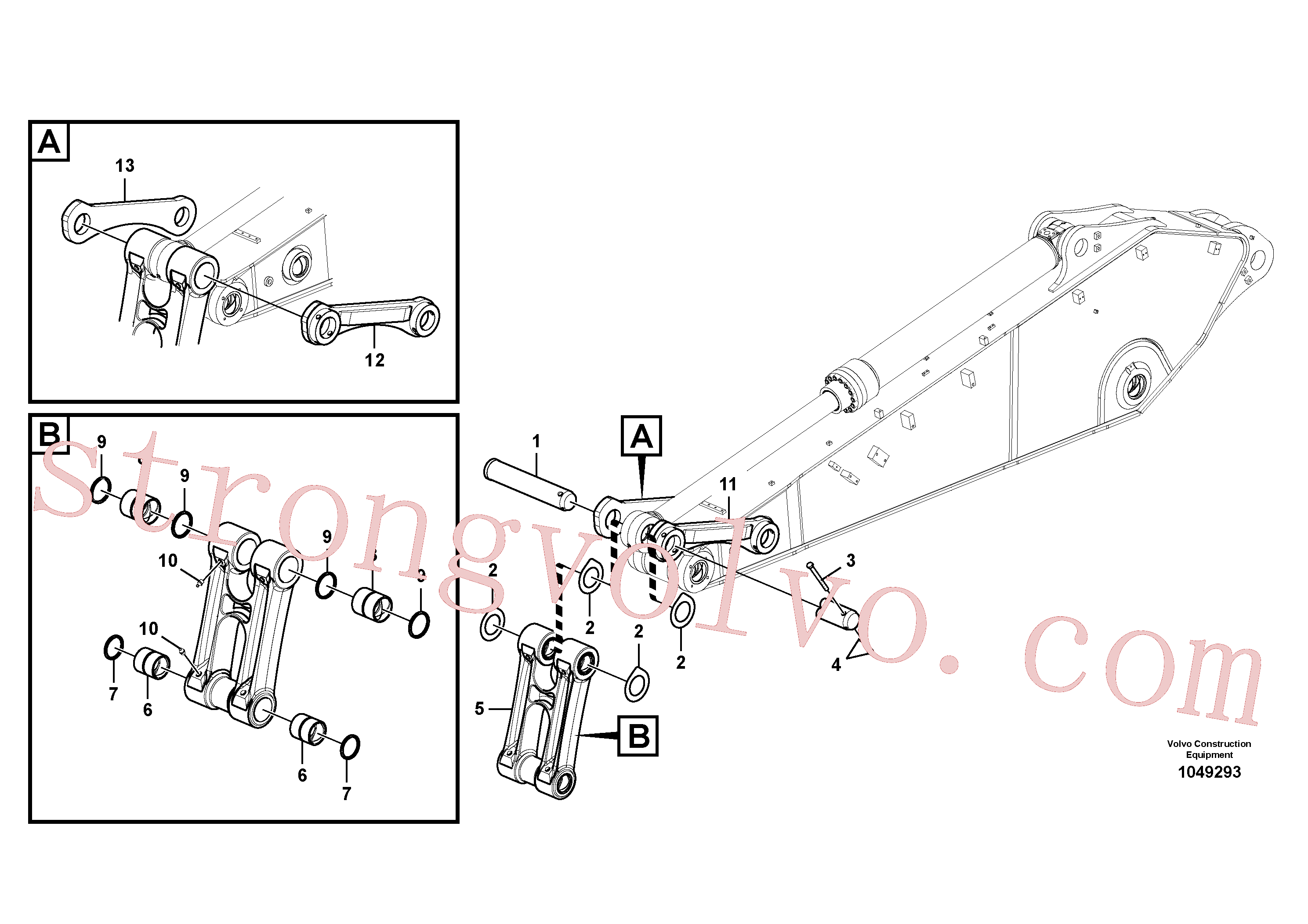 VOE14515323 Volvo Tirantes à haste de ligação(1049293 Montagem)
