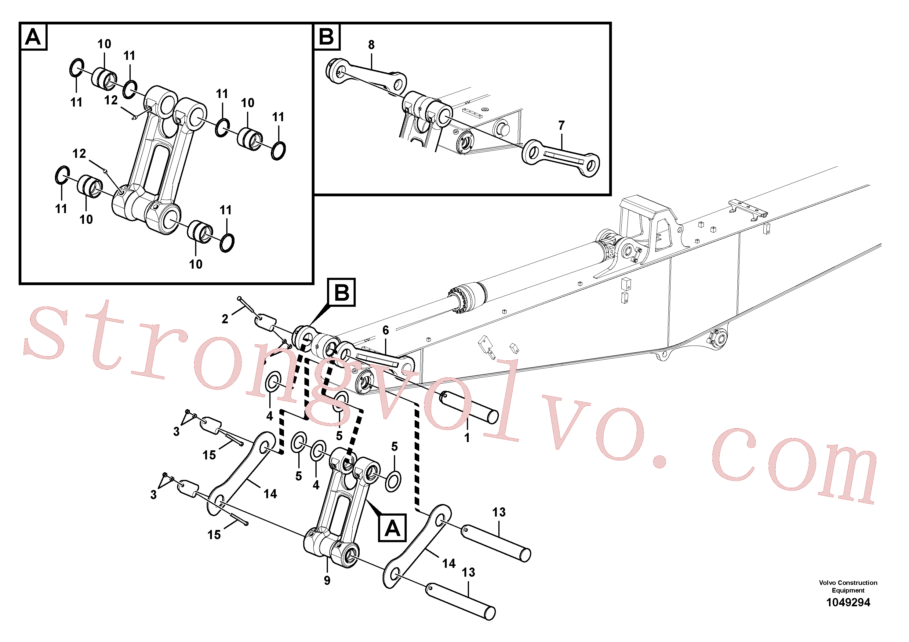 VOE14599677 Volvo Tirantes à haste de ligação(1049294 Montagem)