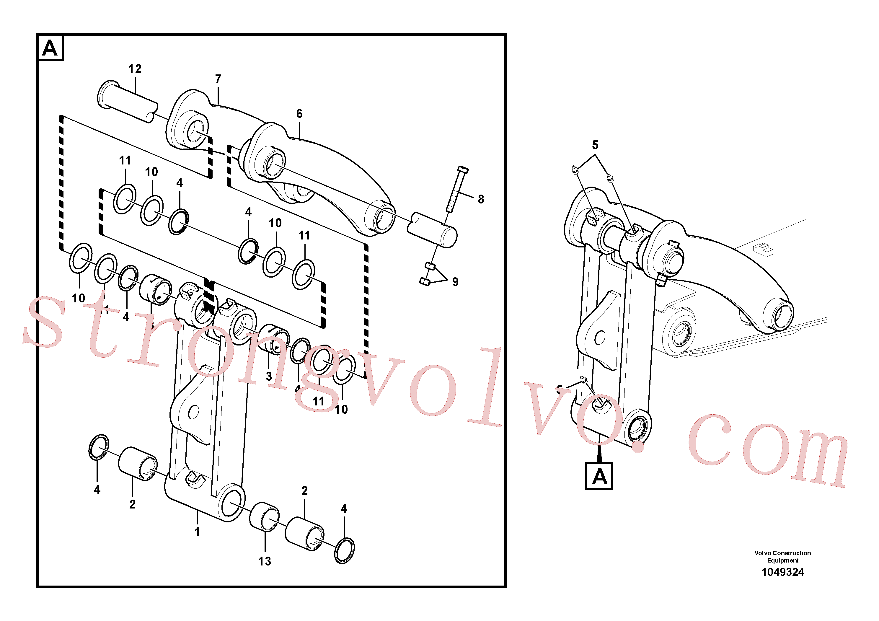 VOE14546152 Volvo Tirantes à haste de ligação(1049324 Montagem)