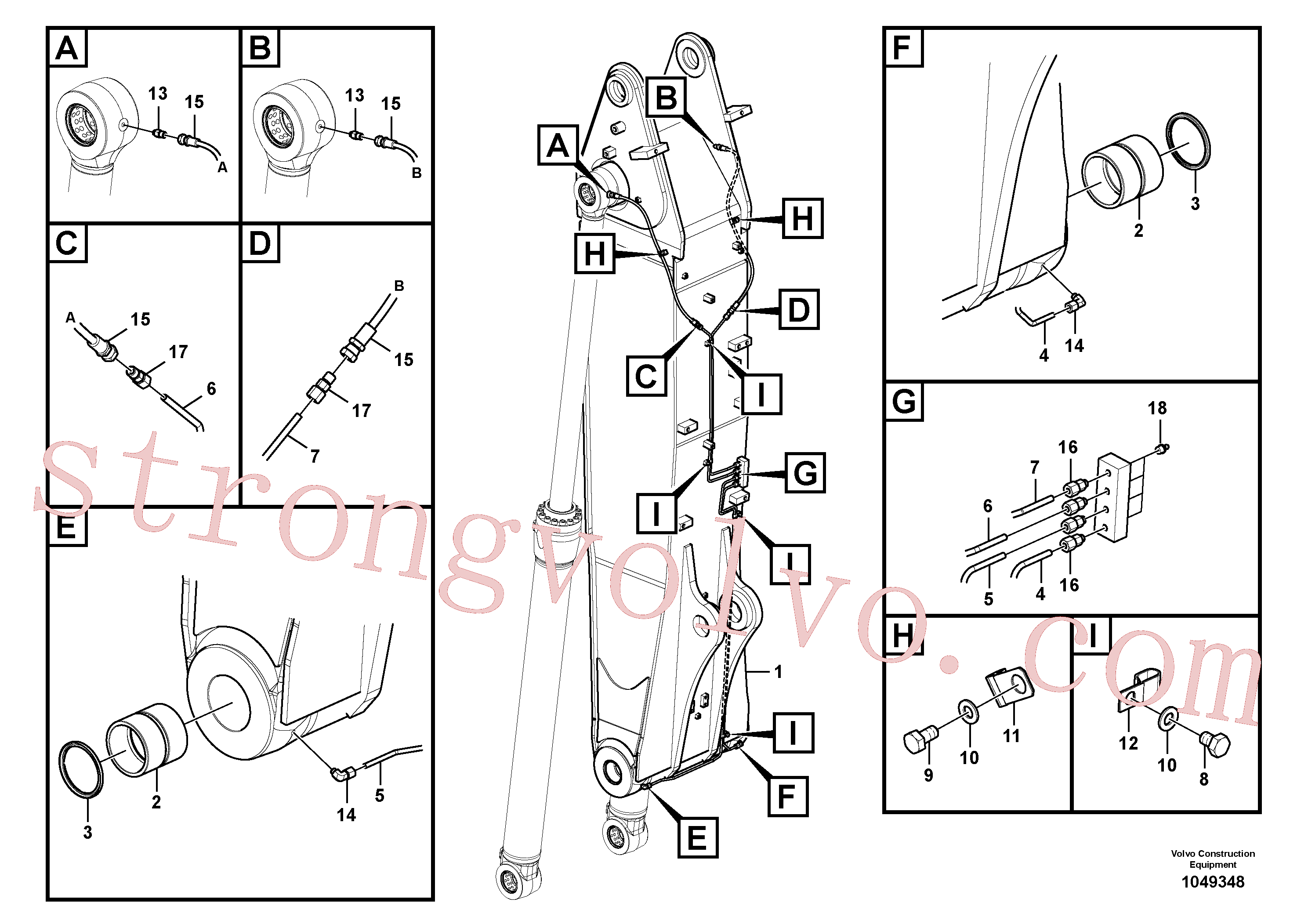 China Made VOE14606933 Lança Volvo Acessórios para escavadeira
