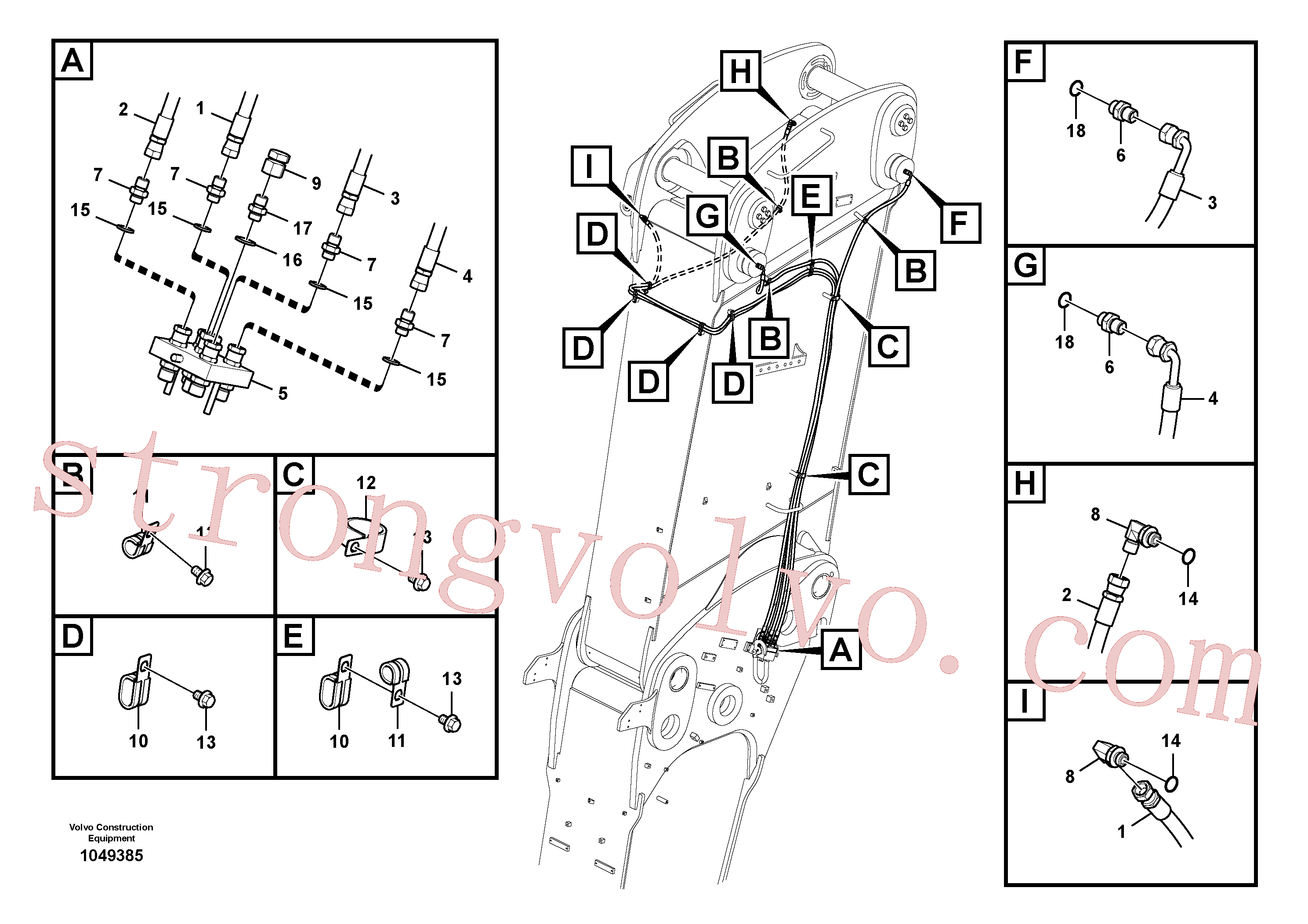 Volvo Montagem VOE14598740 Mangueira Acessórios