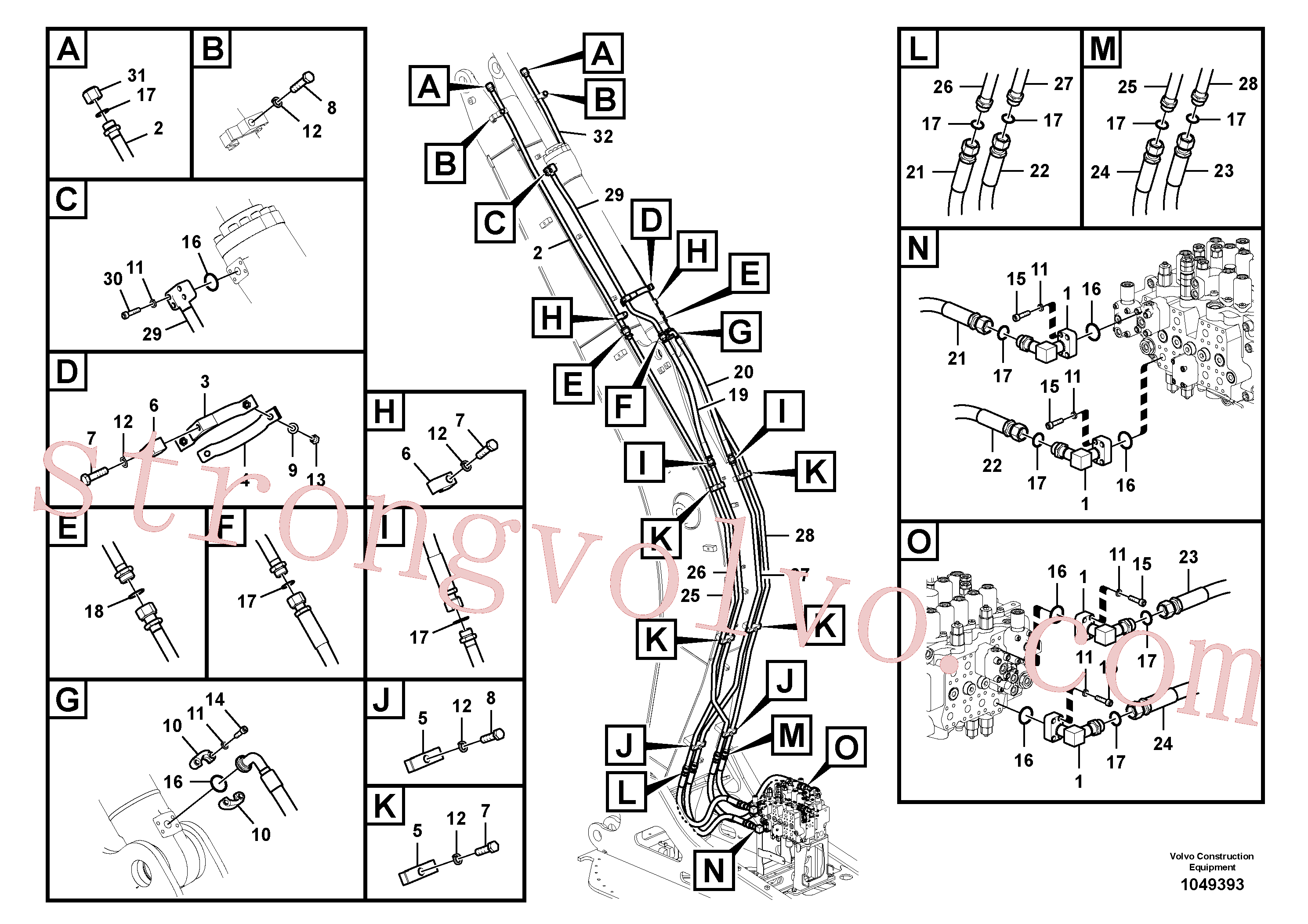VOE14578627 Tubo Volvo escavadeira