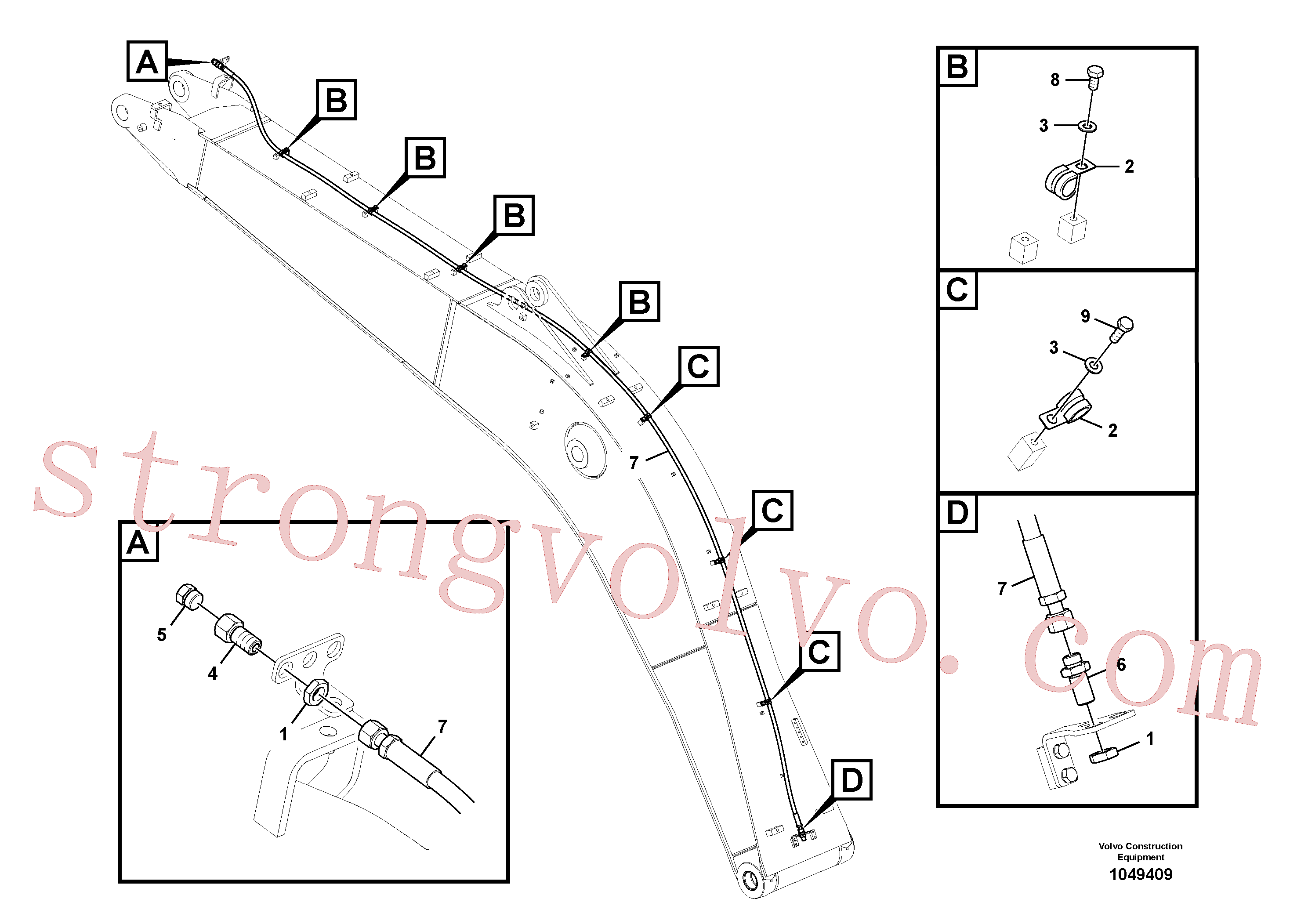 Volvo Montagem SA9466-04329 Hose Acessórios