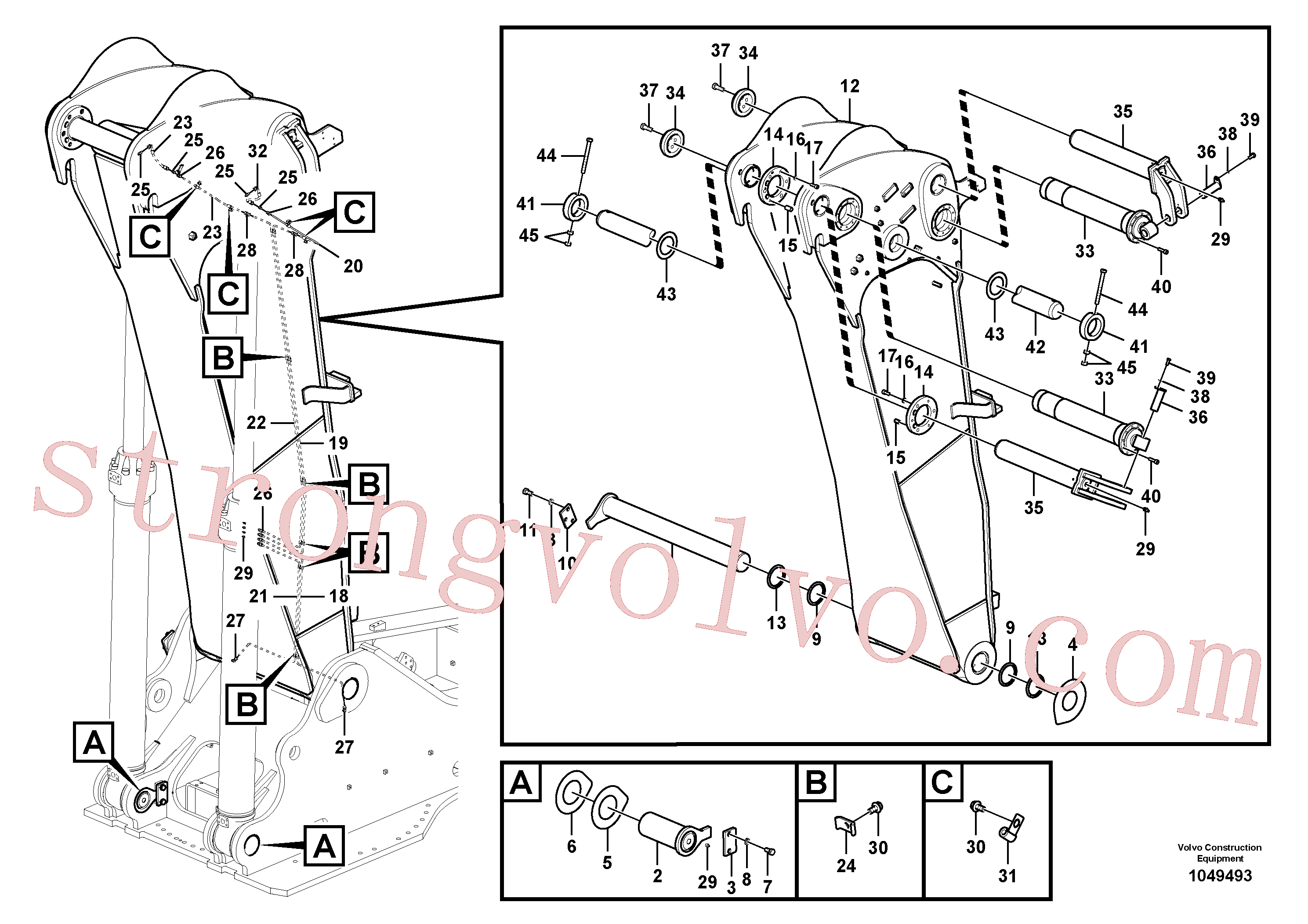 Volvo VOE14521071 Vedação Volvo Acessórios para escavadeira