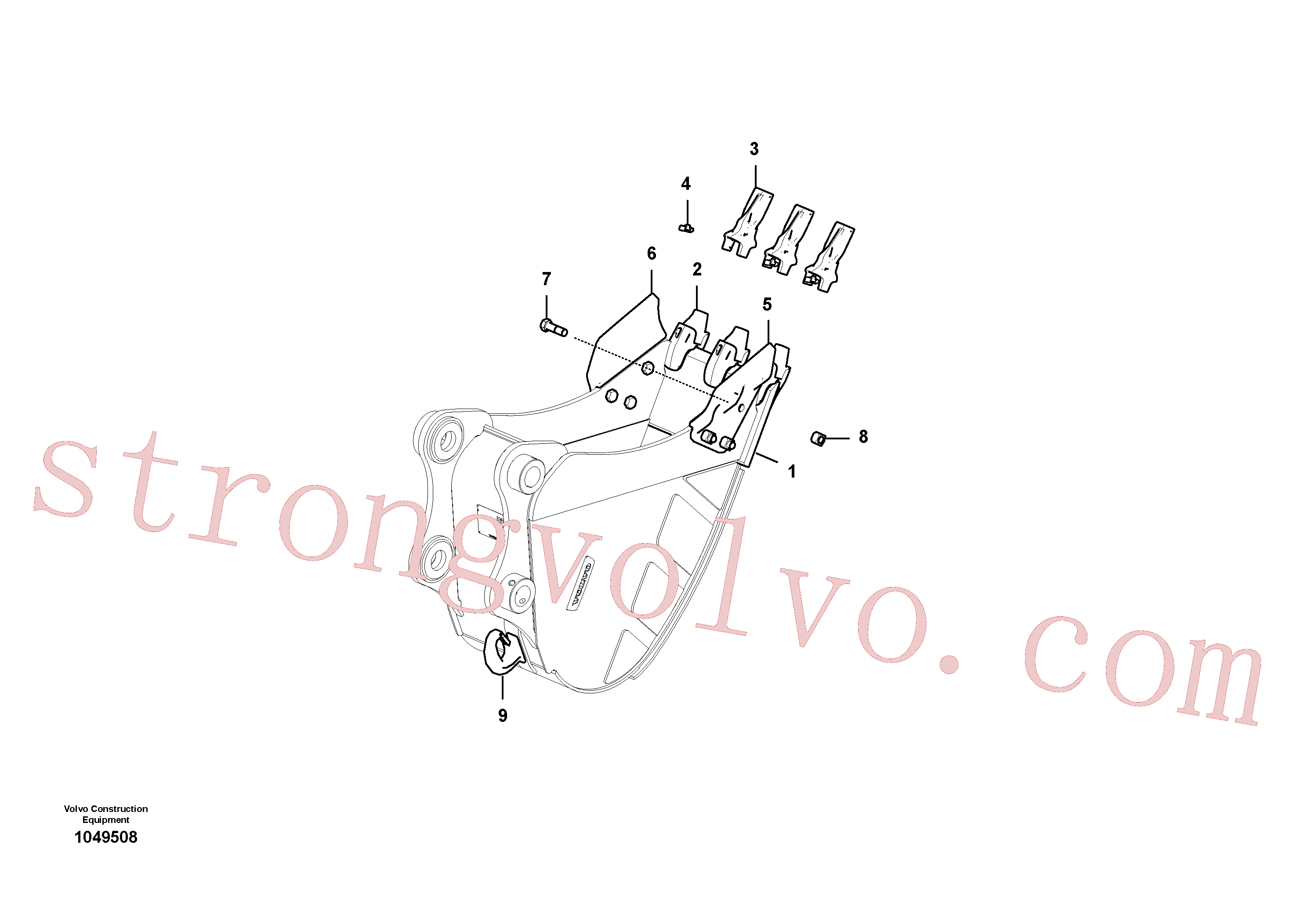 VOE14529539 Gancho Volvo escavadeira