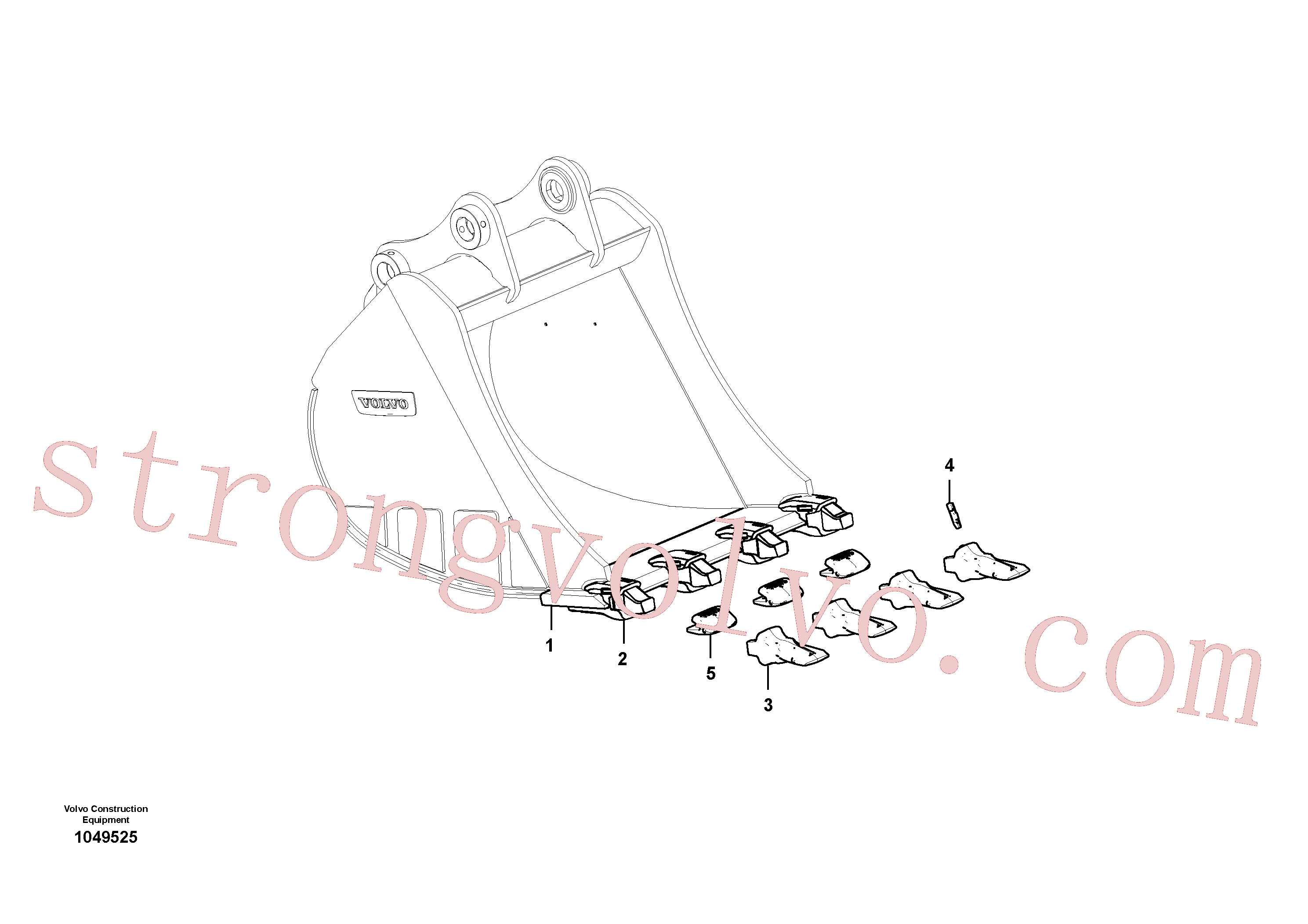Volvo VOE14686095 Caçamba normal Volvo Acessórios para escavadeira