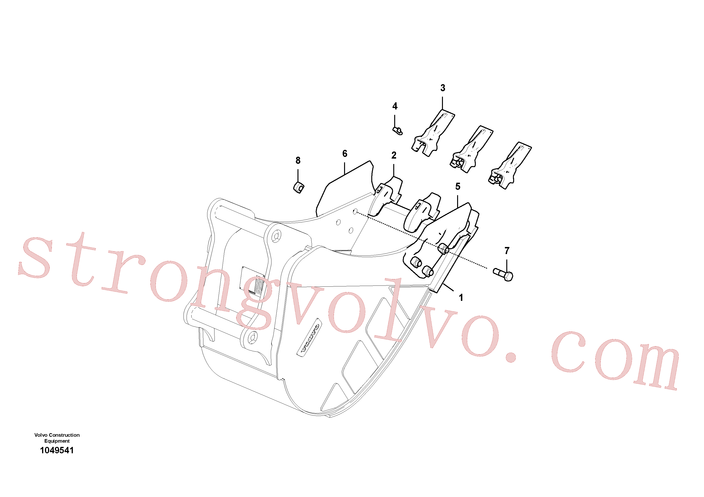 VOE14663703 Volvo Baldes para Quickfit (engate rápido)(1049541 Montagem)