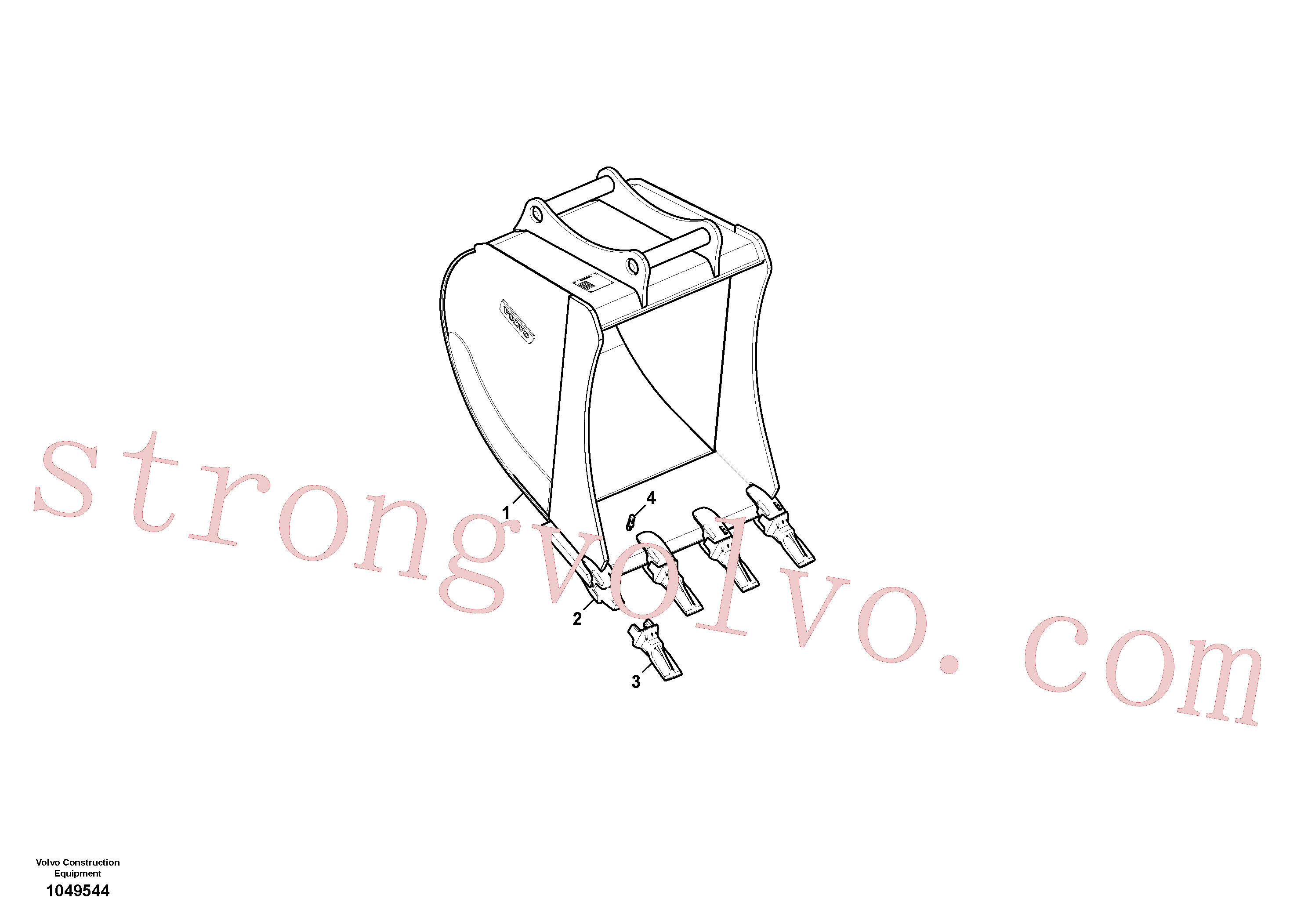 China Made VOE14536252 Caçamba normal Volvo Acessórios para escavadeira