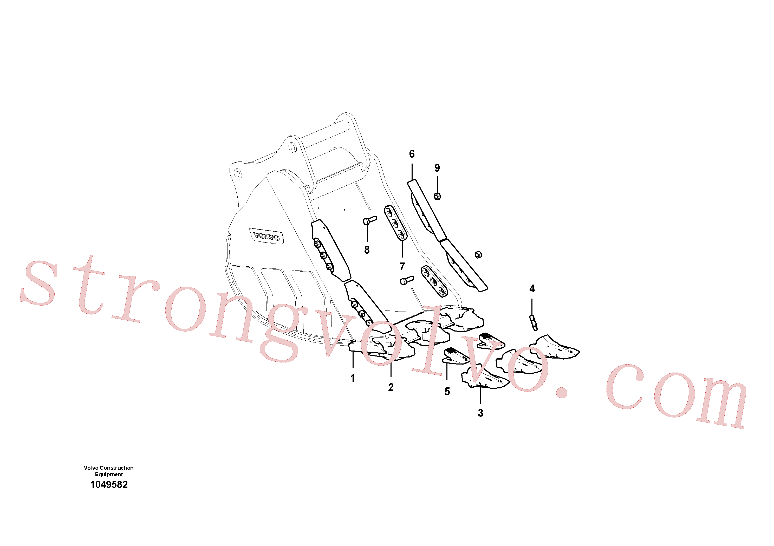VOE14642867 Volvo Baldes para Quickfit (engate rápido)(1049582 Montagem)