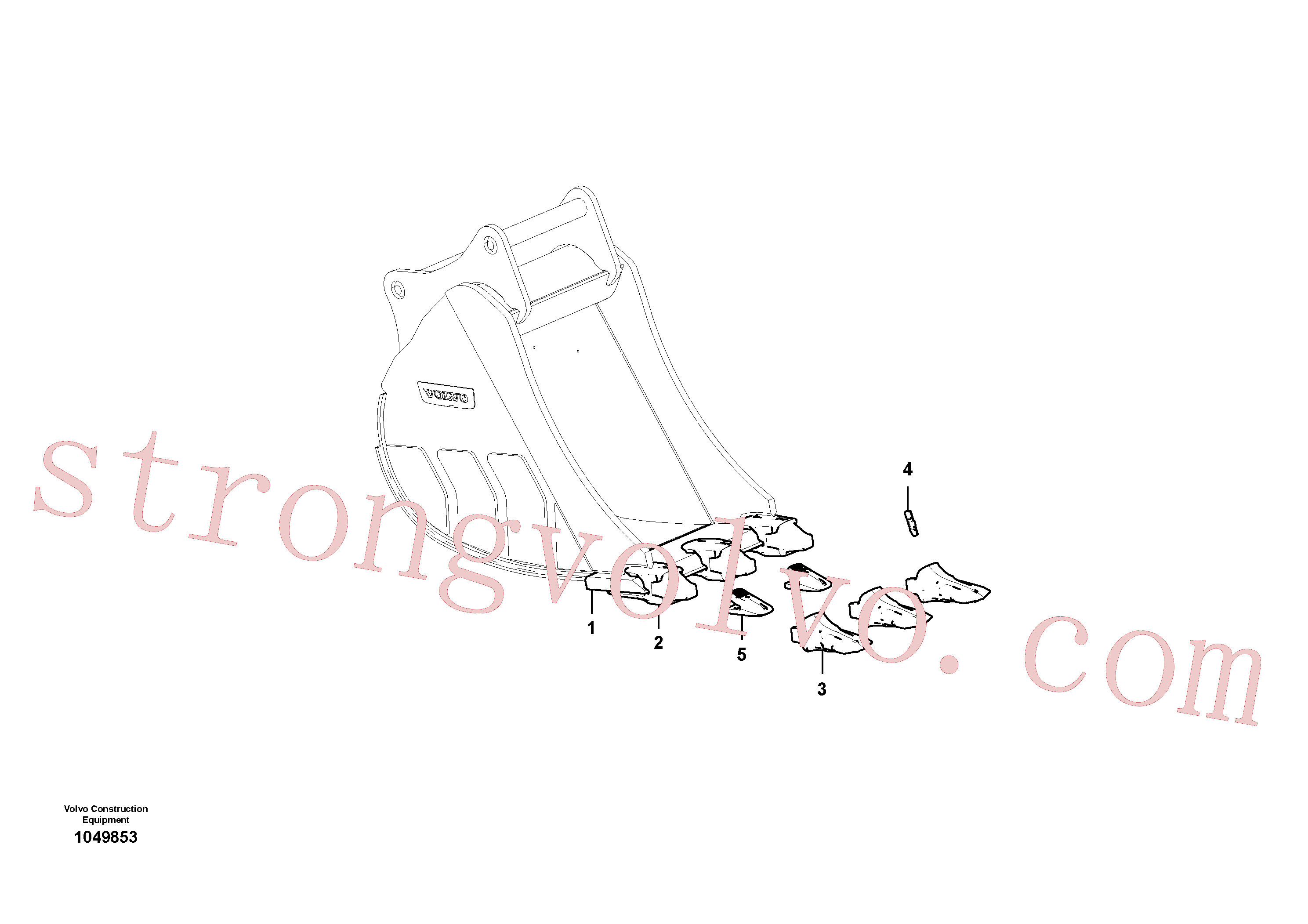 VOE14642867 Volvo Baldes para Quickfit (engate rápido)(1049583 Montagem)
