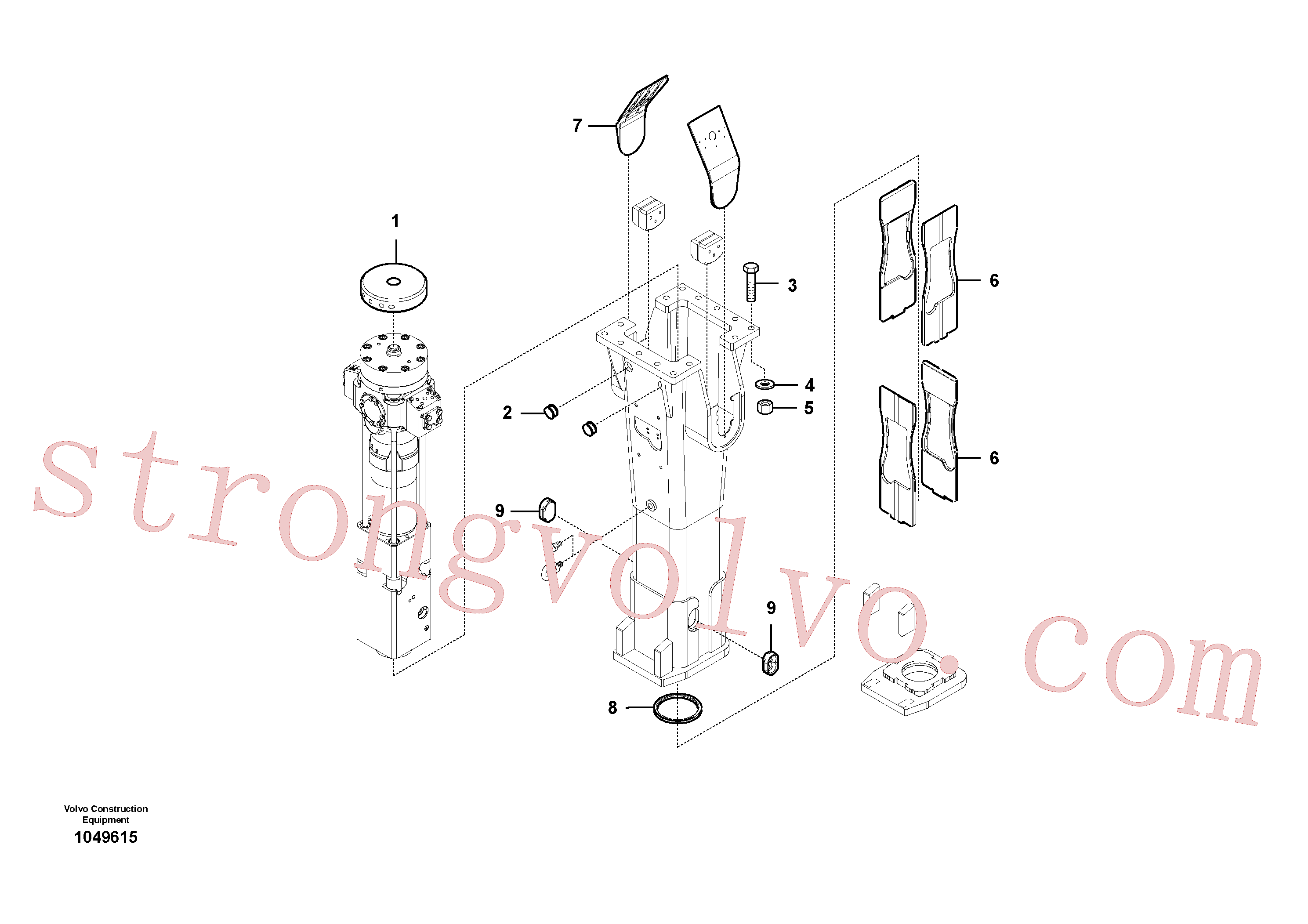 VOE14534642 Volvo Martelo hidráulico, alojamento(1049615 Montagem)