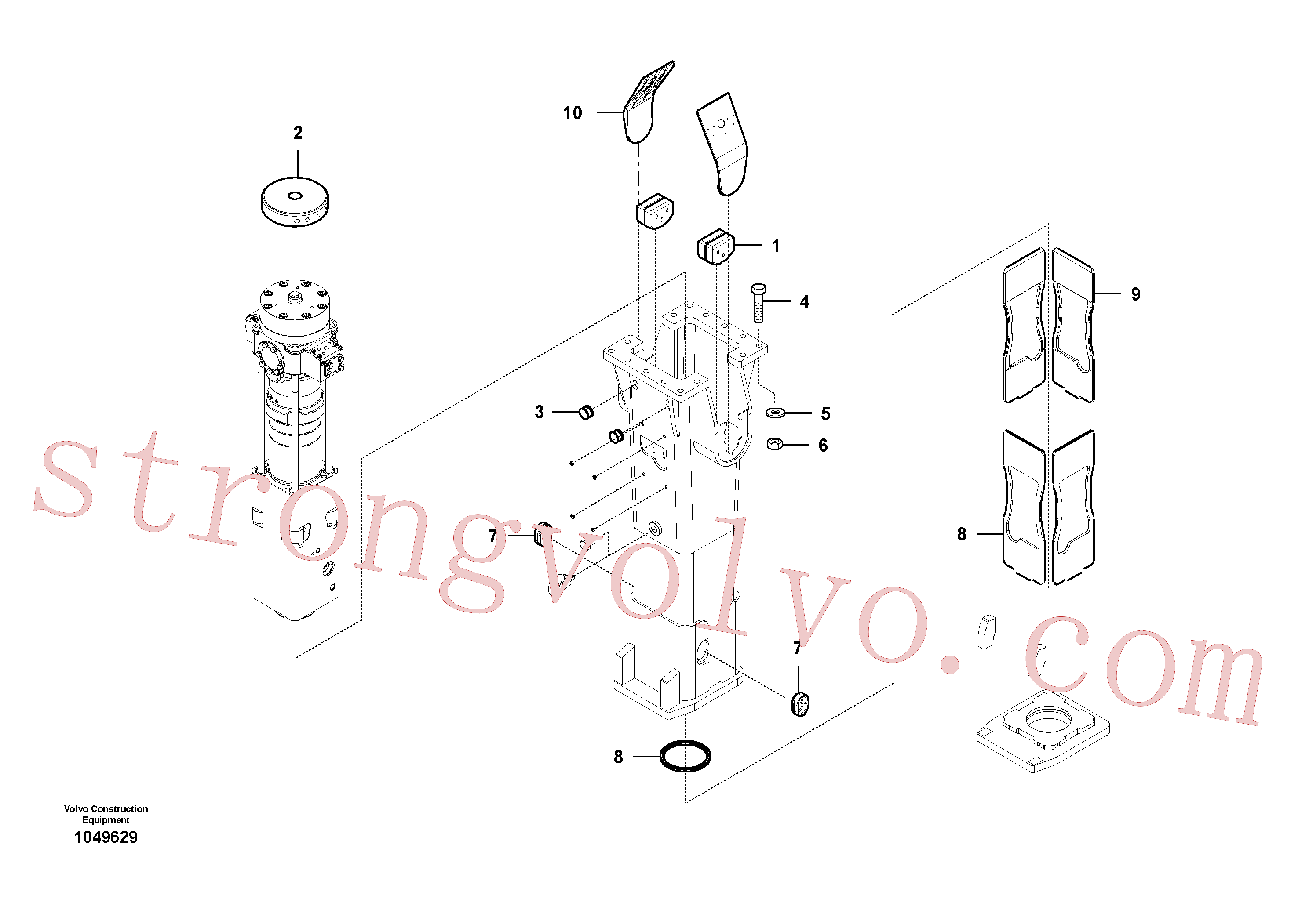 VOE14534793 Volvo Martelo hidráulico, alojamento(1049629 Montagem)