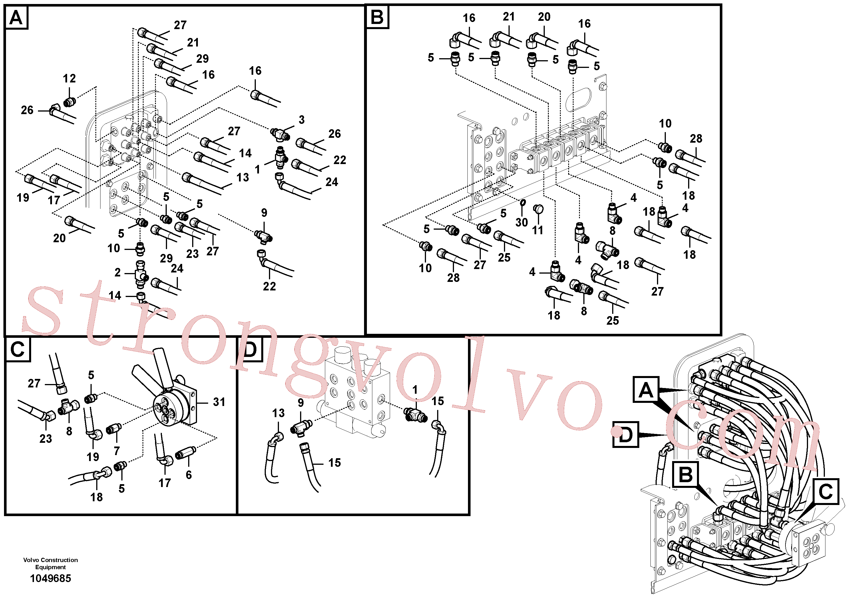 Volvo Acessórios para escavadeira VOE14595728 Niple Acessórios