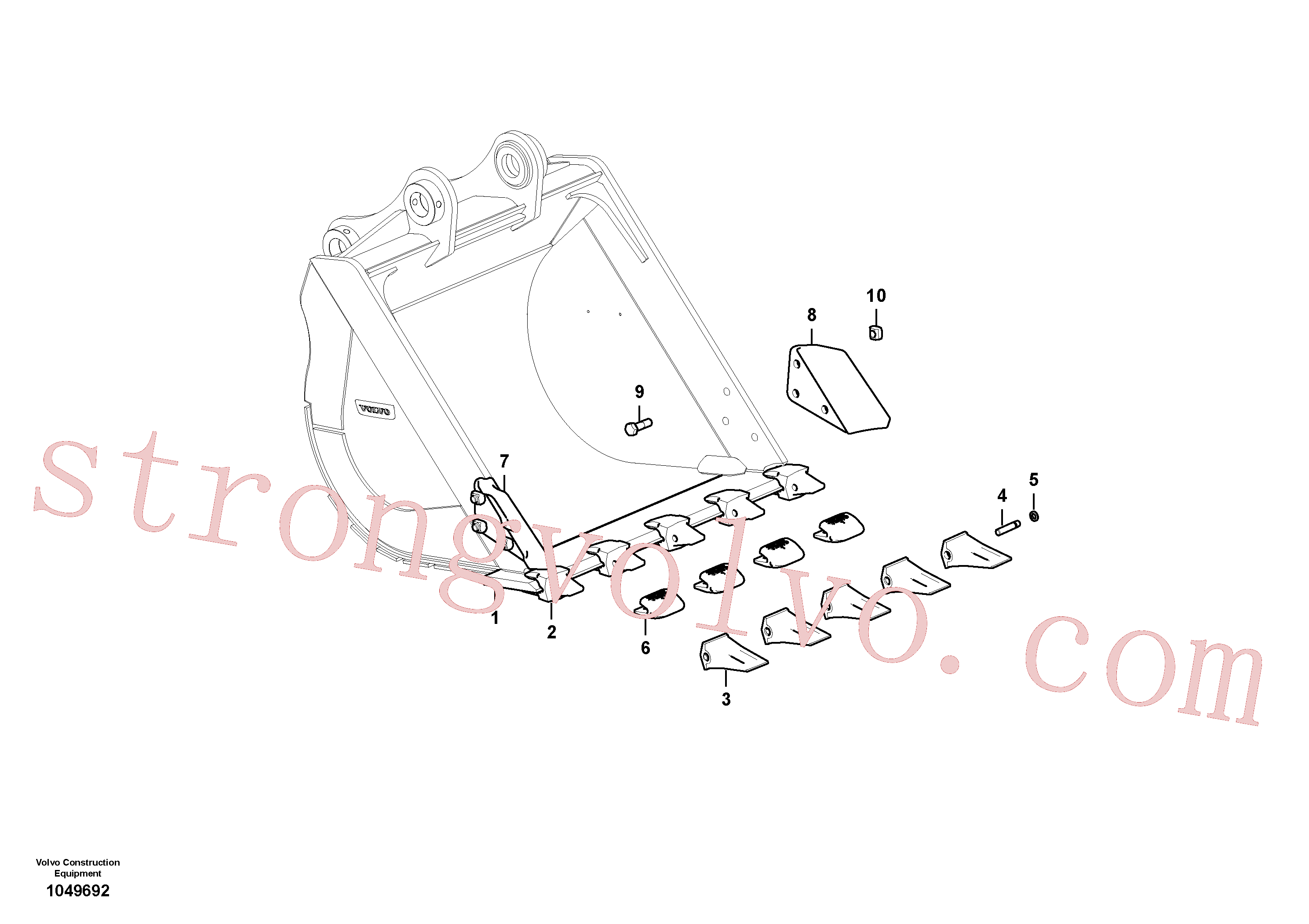 SA1070-13030 Volvo Balde(1049692 Montagem)