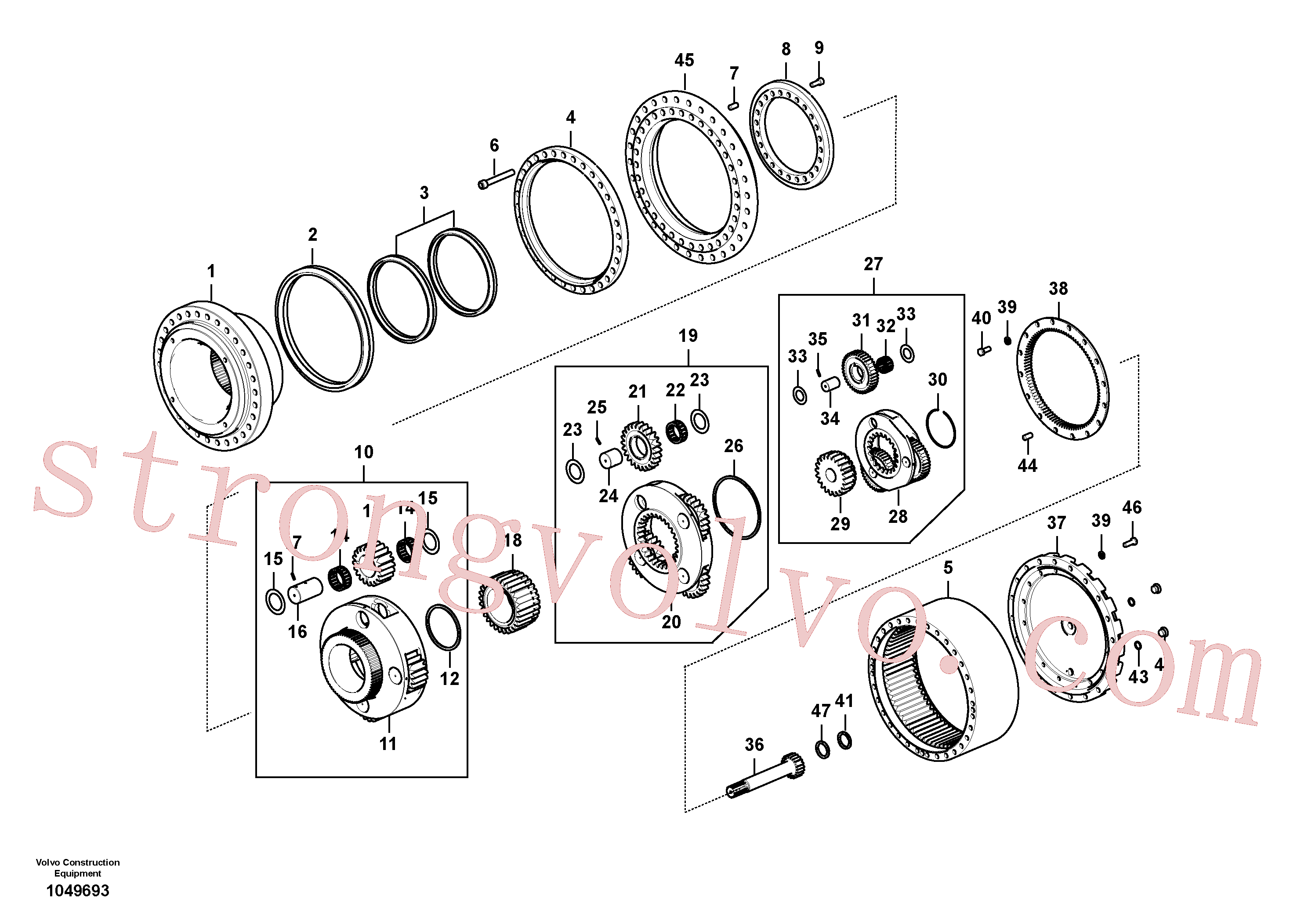 VOE14620667 Volvo Caixa de ferramentas de estrada(1049693 Montagem)