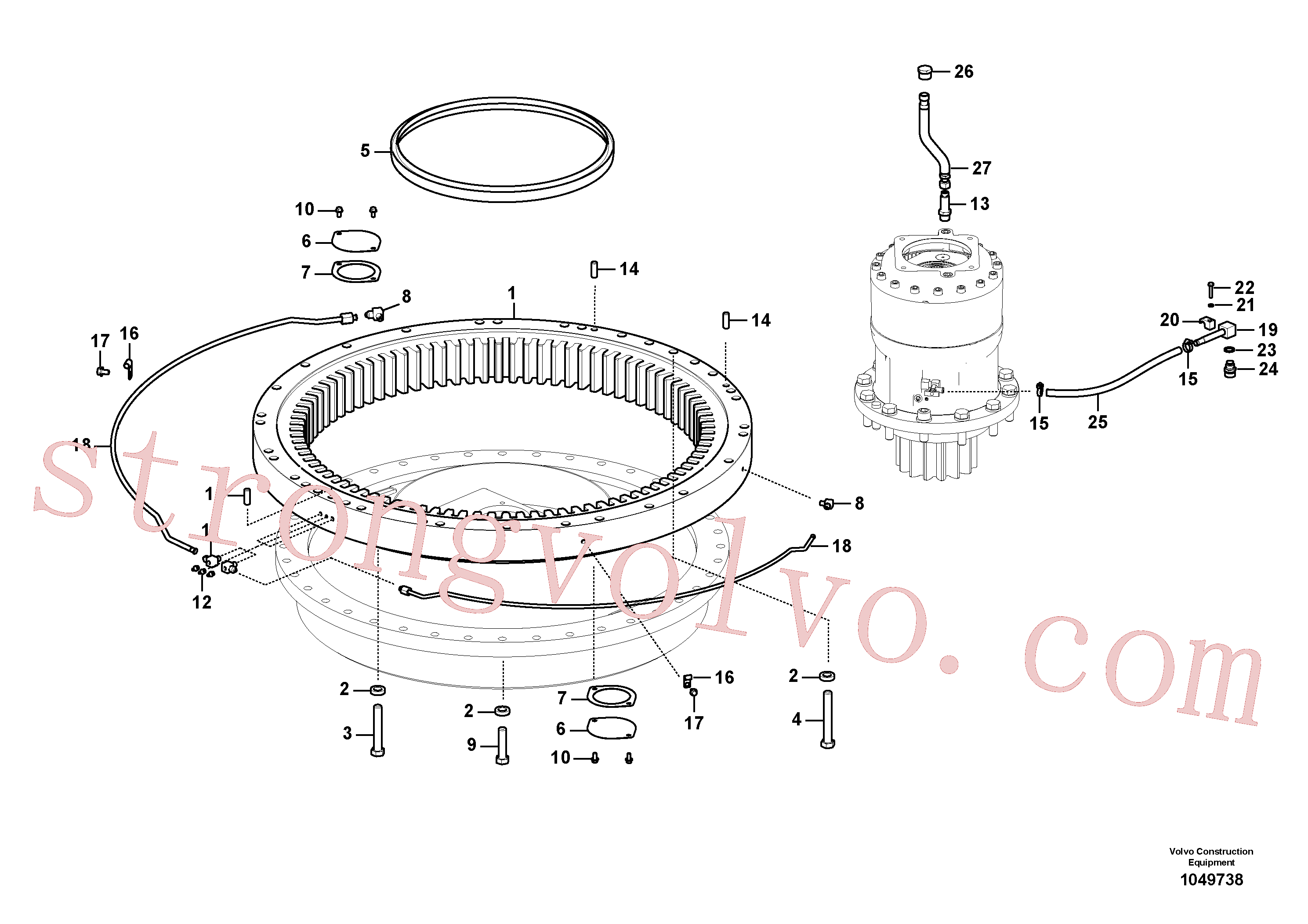VOE14613284 Tubo Volvo escavadeira