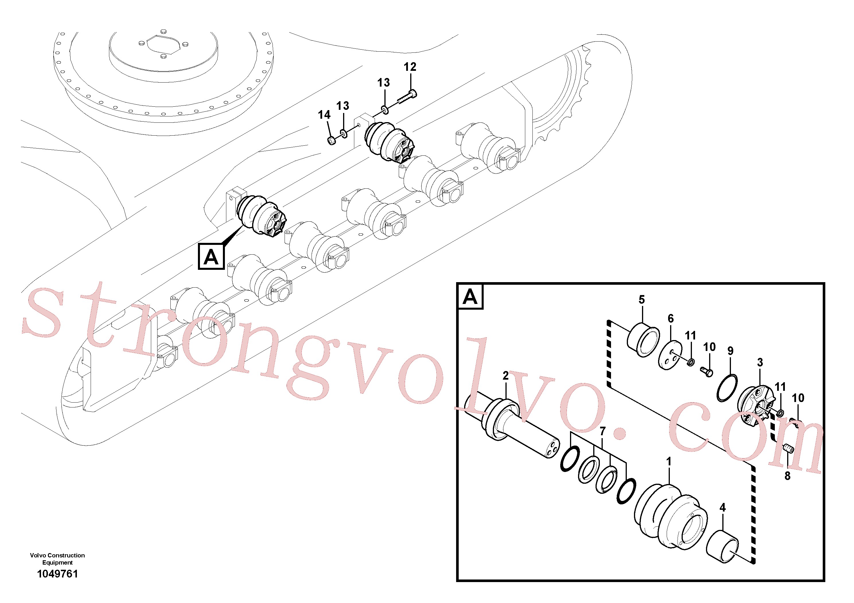 VOE990973 Porca sextavada Inscreva-se para Volvo Acessórios para escavadeira