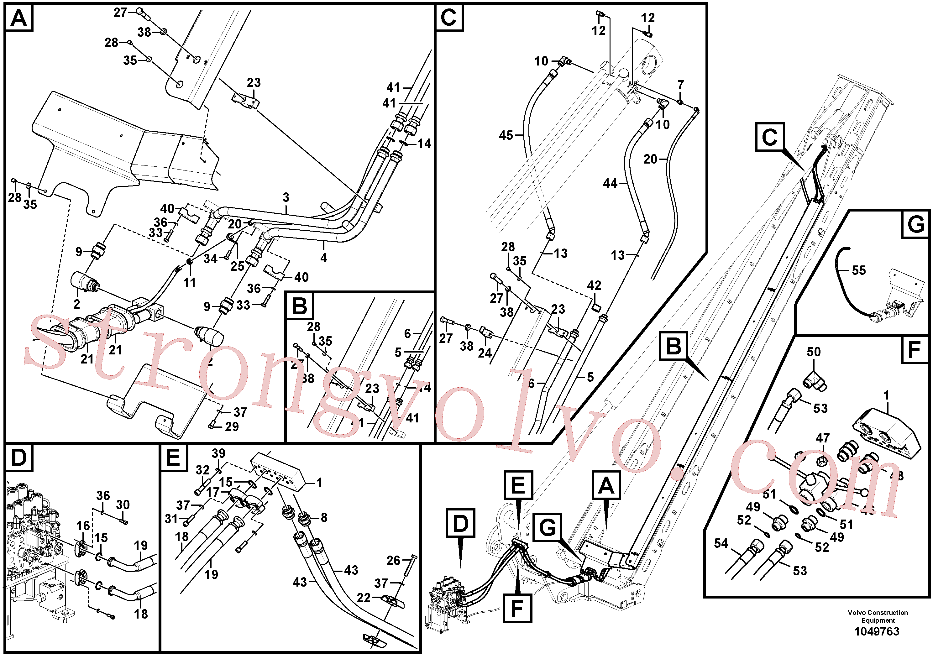 VOE936665 Niple Inscreva-se para Volvo Acessórios para escavadeira