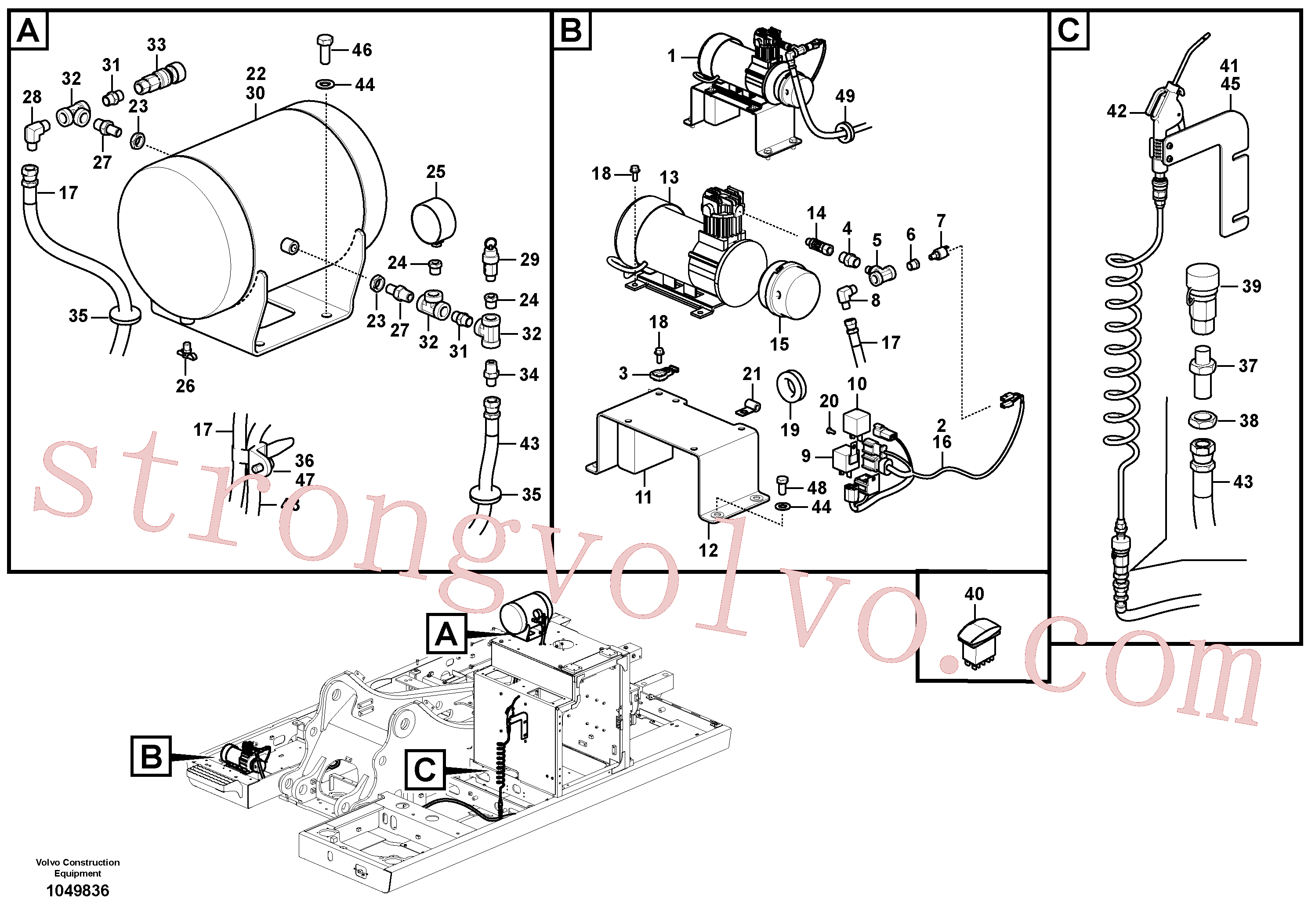 Volvo Montagem VOE14663647 Manômetro Acessórios