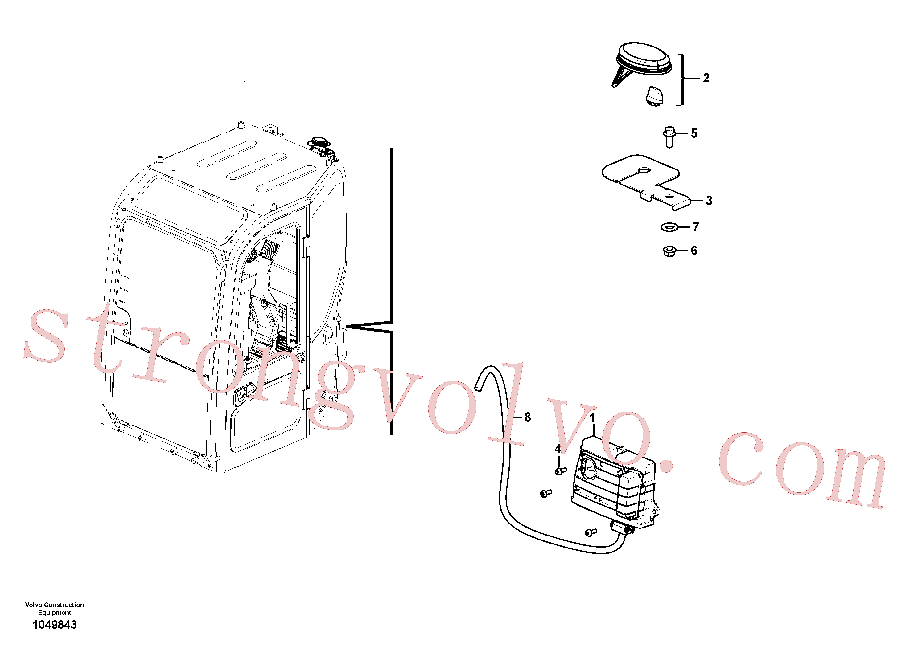 VOE60110237 Volvo Cablagem, telemática(1049843 Montagem)