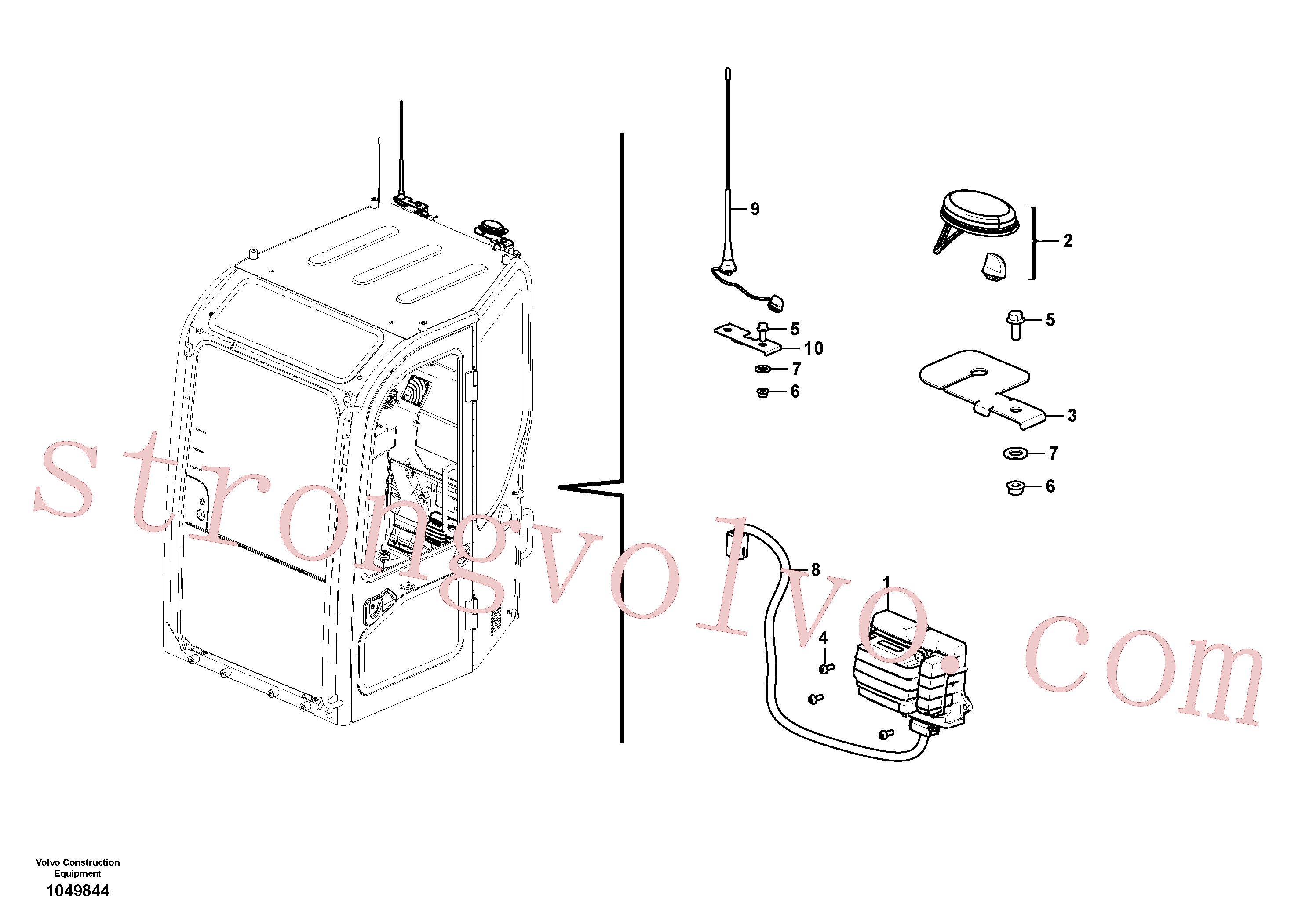 VOE992056 Volvo Cablagem, telemática(1049844 Montagem)