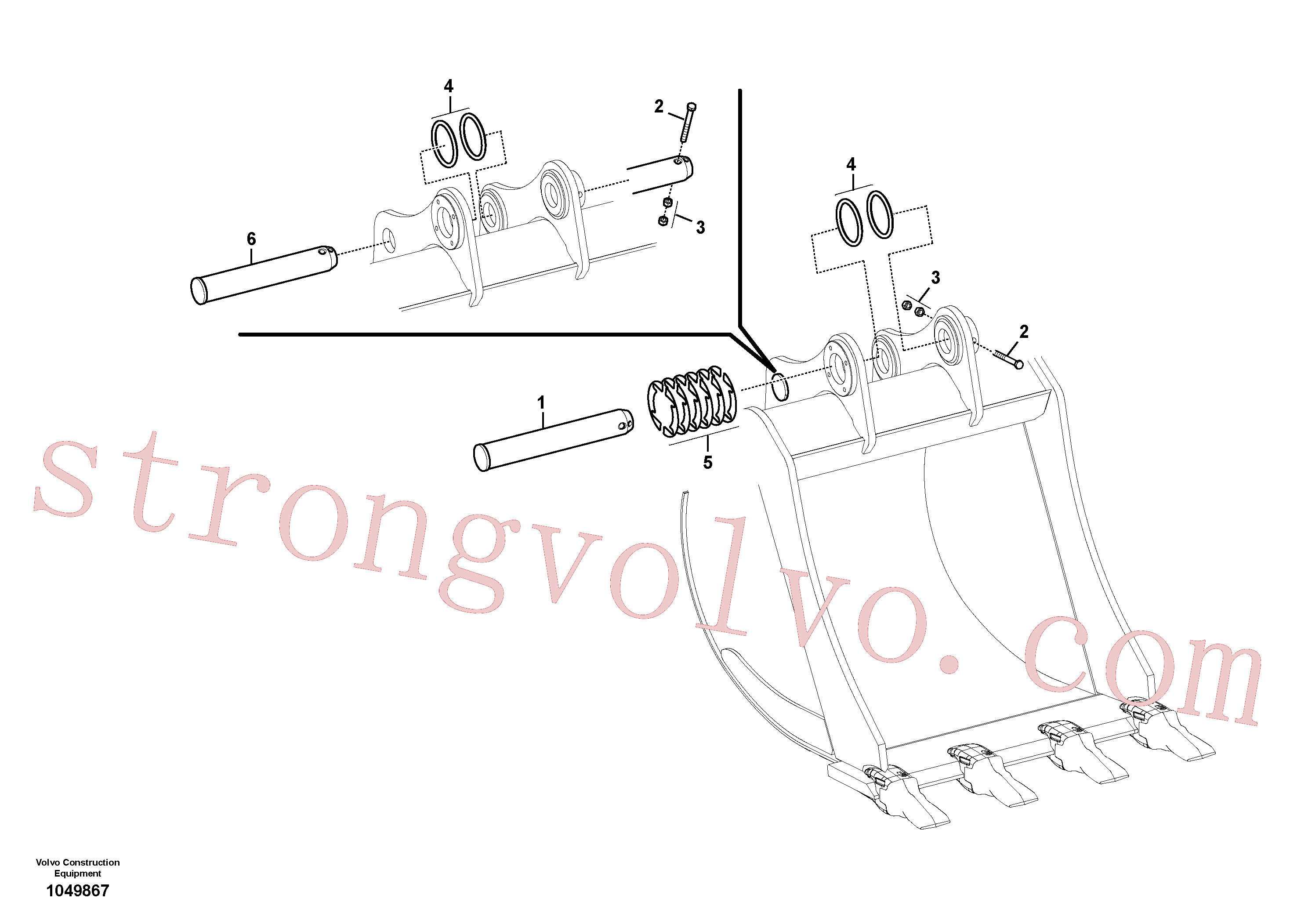 VOE14625420 Volvo Tirantes ao balde(1049867 Montagem)
