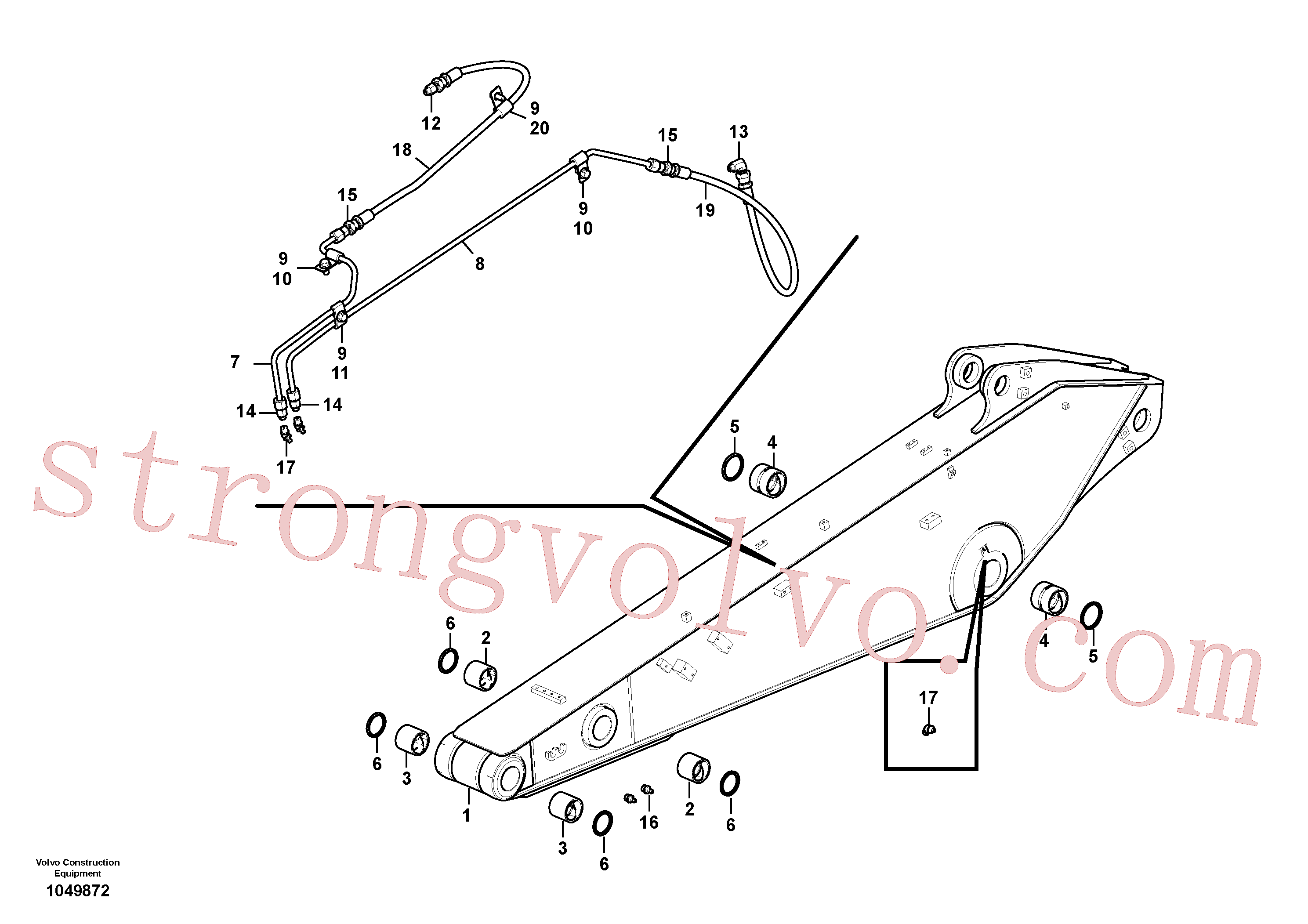 Atacado VOE14657904 Braço Volvo escavadeira