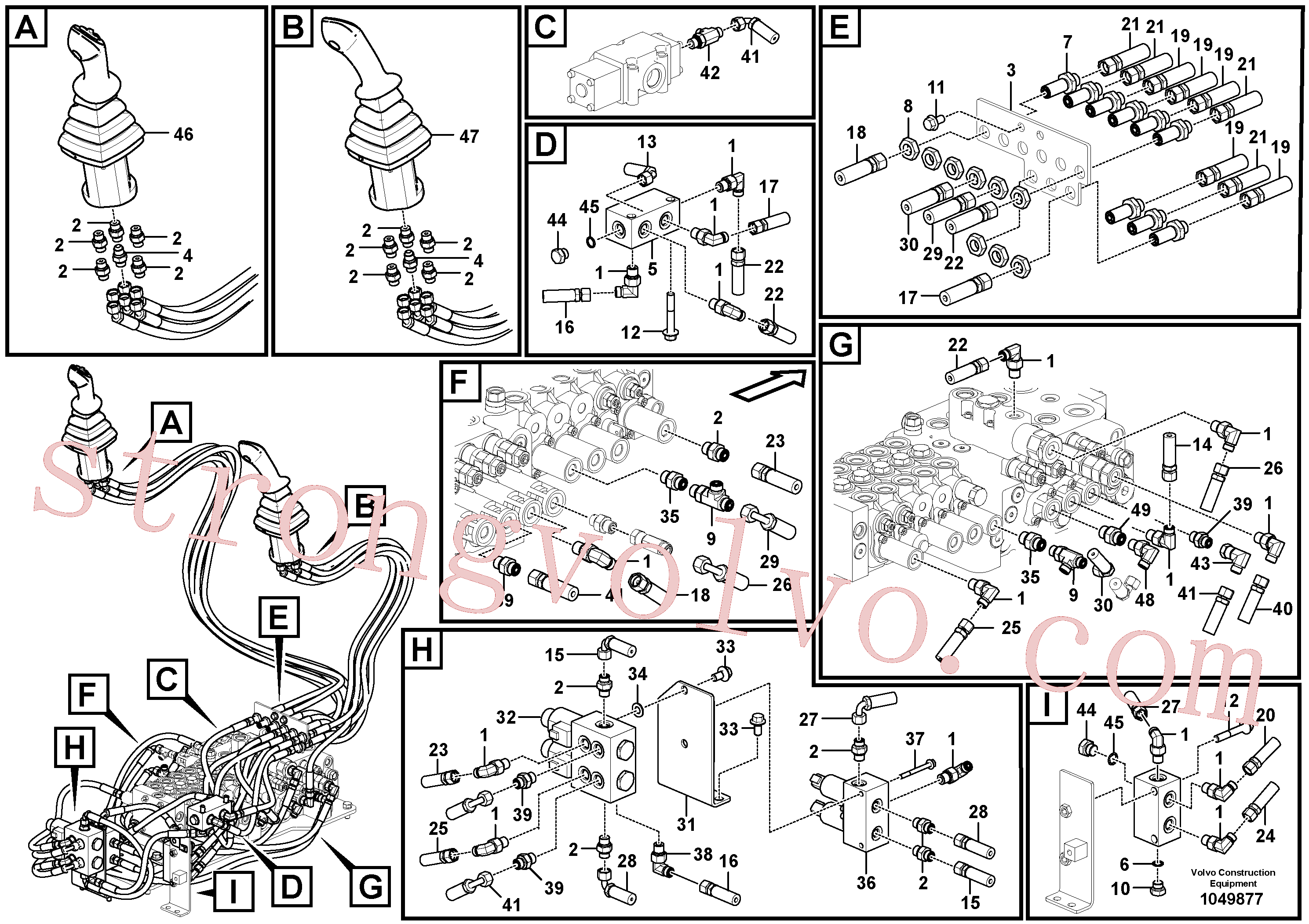 Atacado VOE939901 Mangueira completa Volvo escavadeira