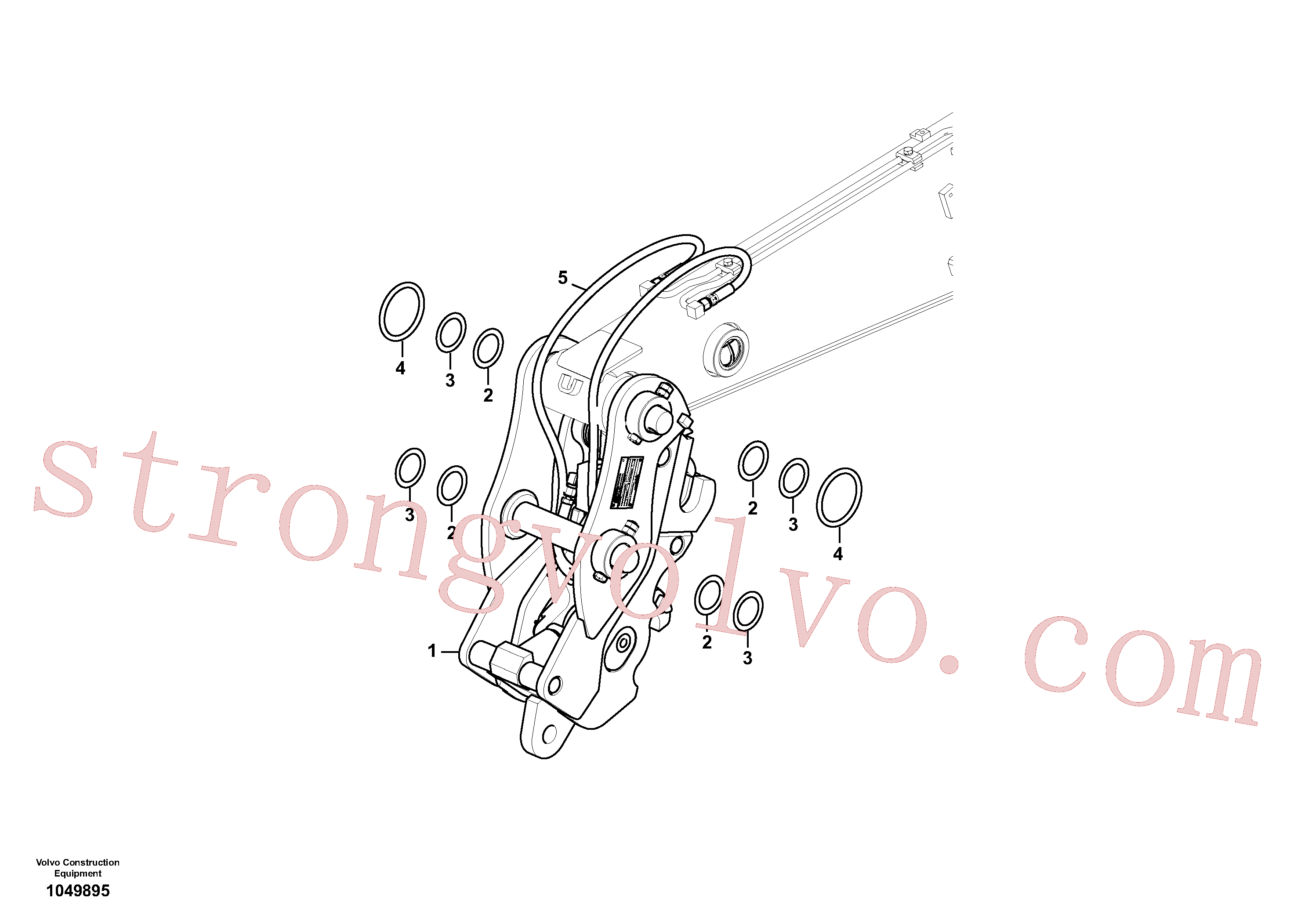 SA1171-30590 Volvo Suporte de acoplamento, QuickFit(1049895 Montagem)