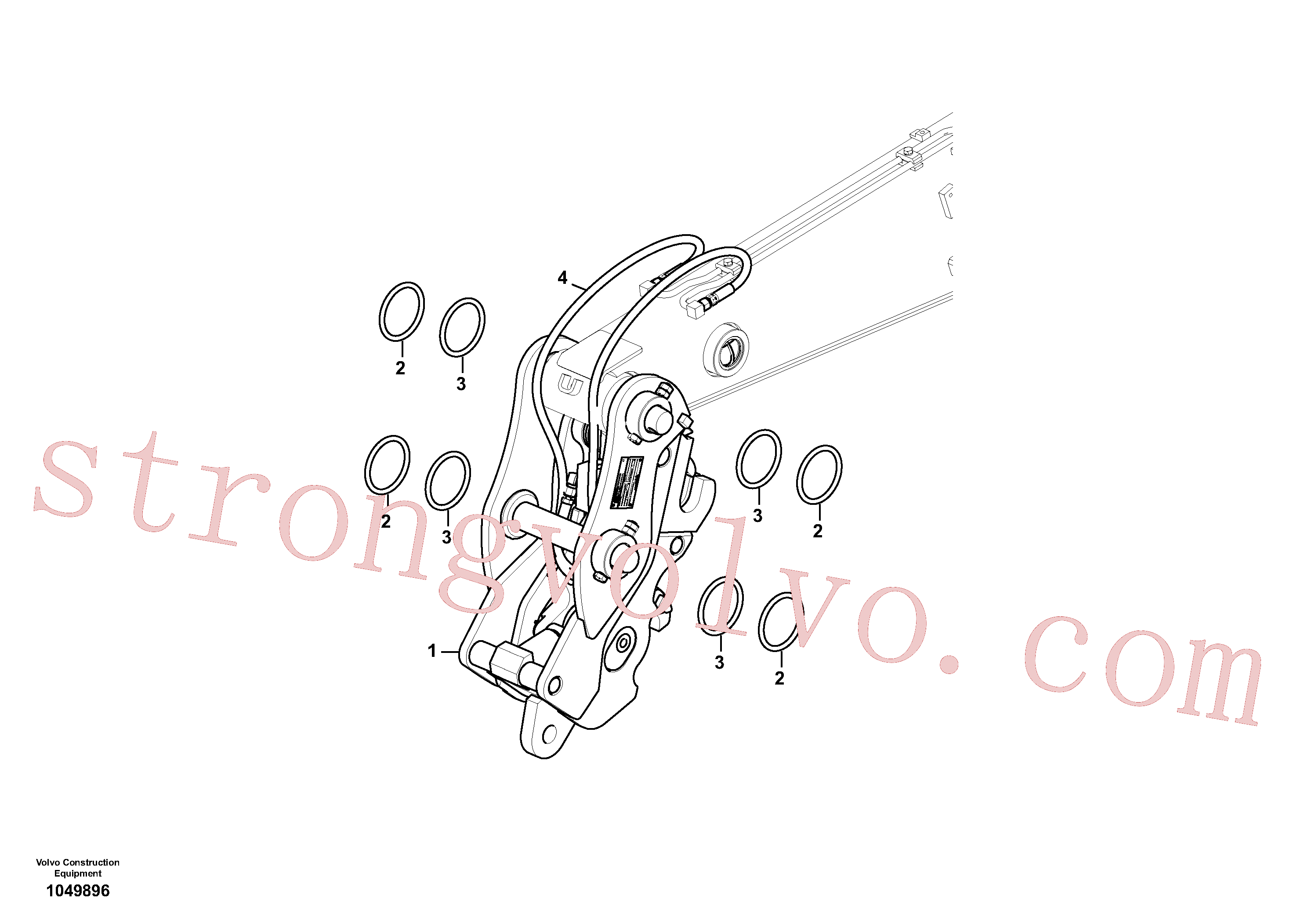 VOE14688538 Volvo Suporte de acoplamento, QuickFit(1049896 Montagem)