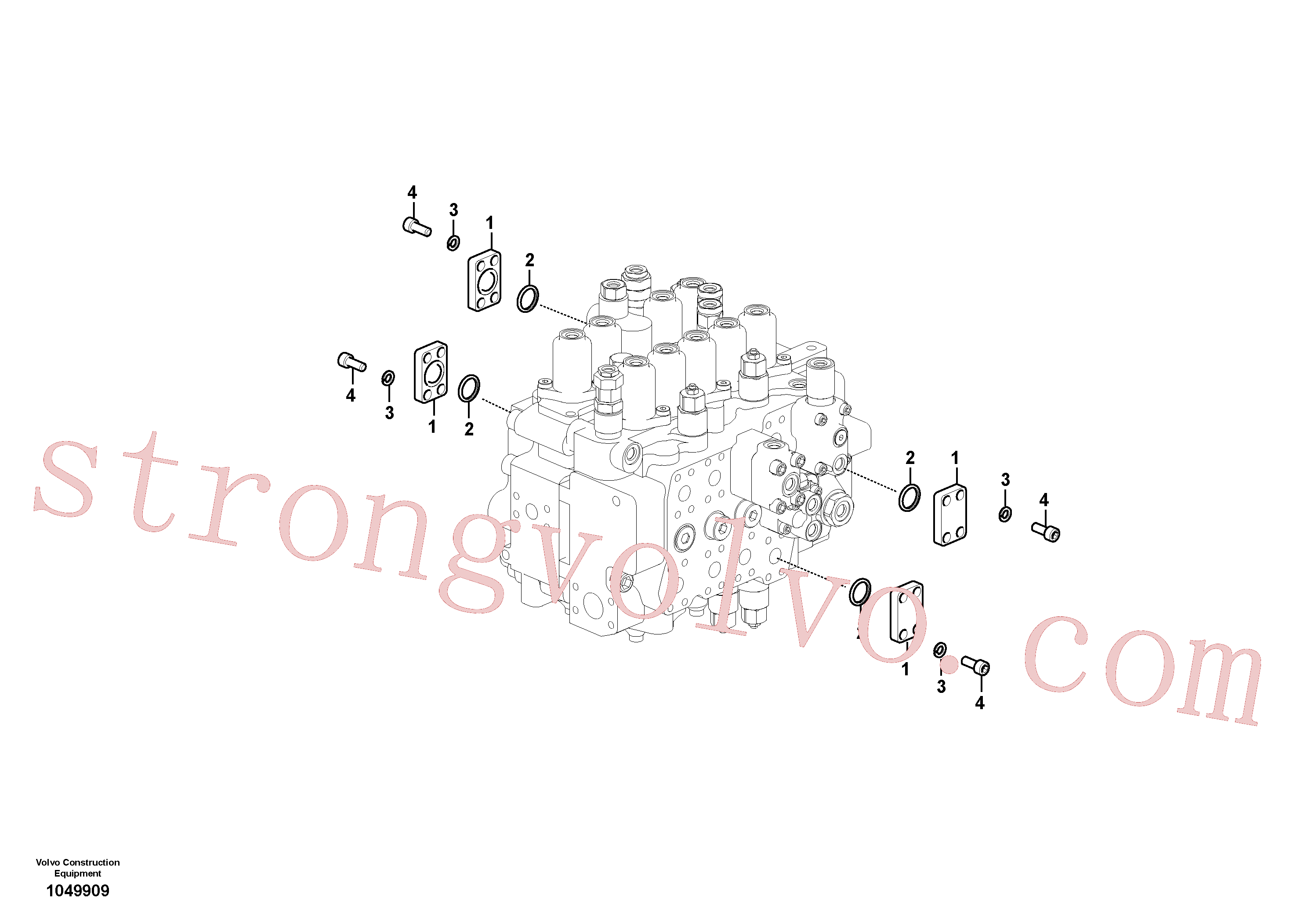 VOE14543987 Volvo Tirantes da lança, sem lança(1049909 Montagem)