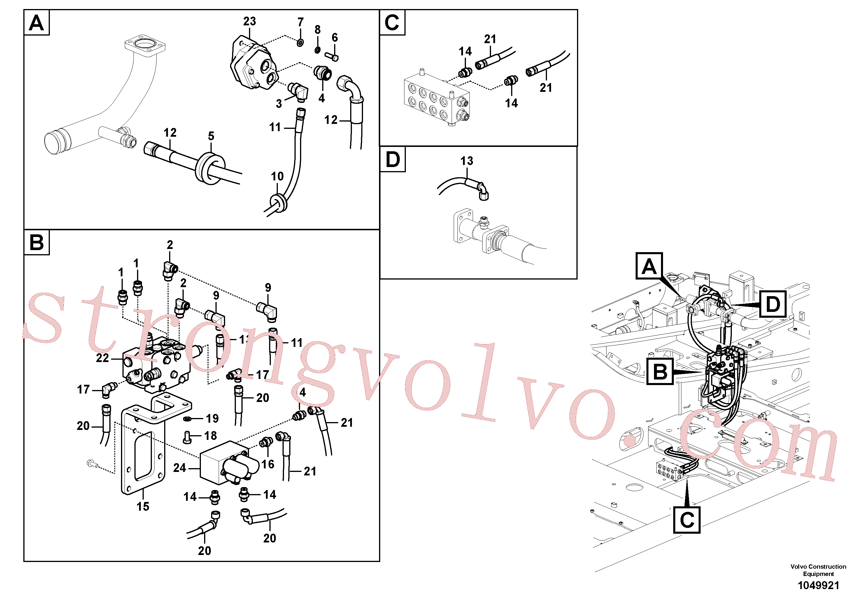 VOE14562999 Bomba a engrenagem Volvo escavadeira