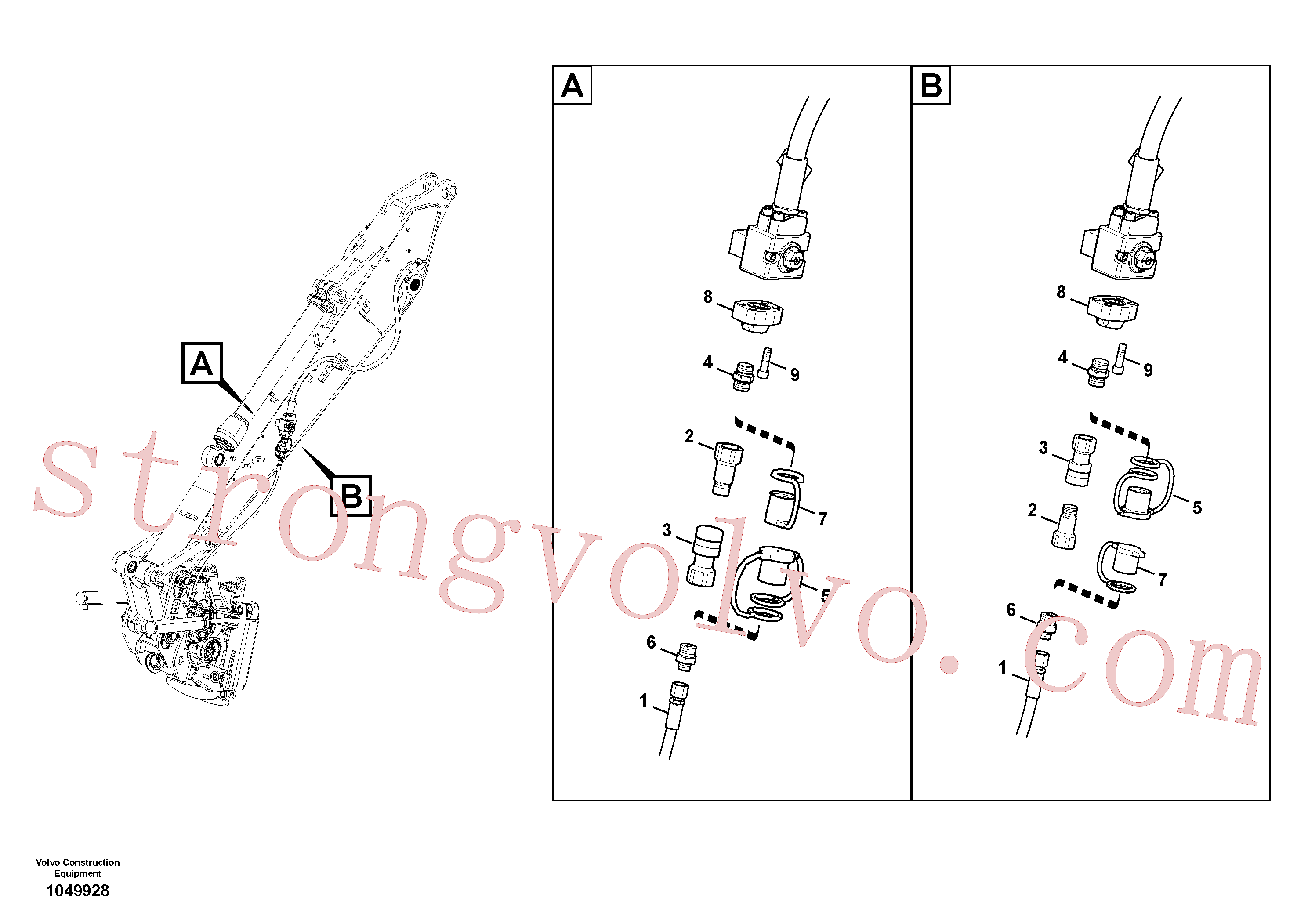 VOE984228 Volvo Conjunto de rotação-inclinação(1049928 Montagem)