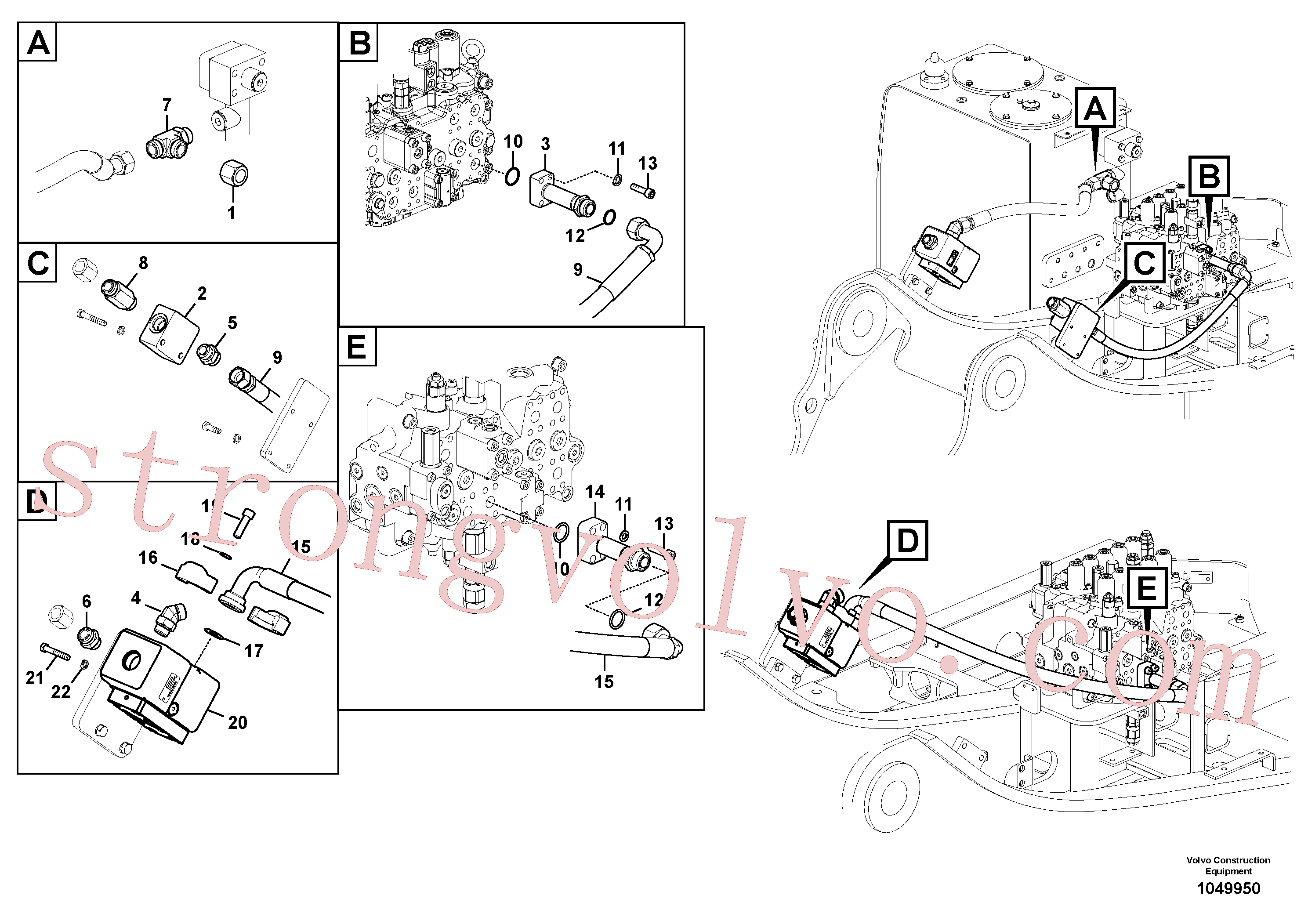 China Made VOE936356 Xtraflex/5000 Volvo Acessórios para escavadeira