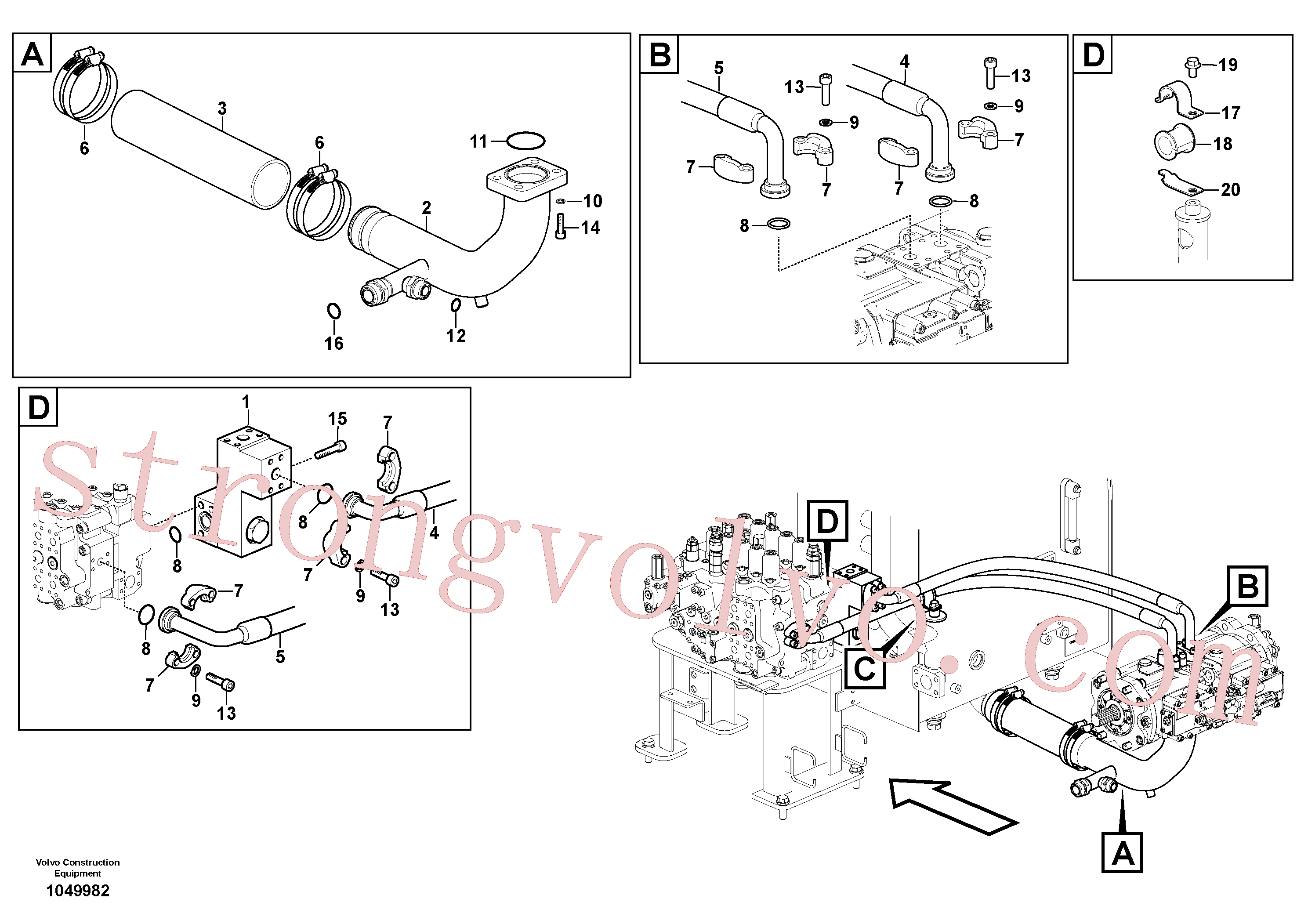 VOE13980102 Anel-o Inscreva-se para Volvo Acessórios para escavadeira