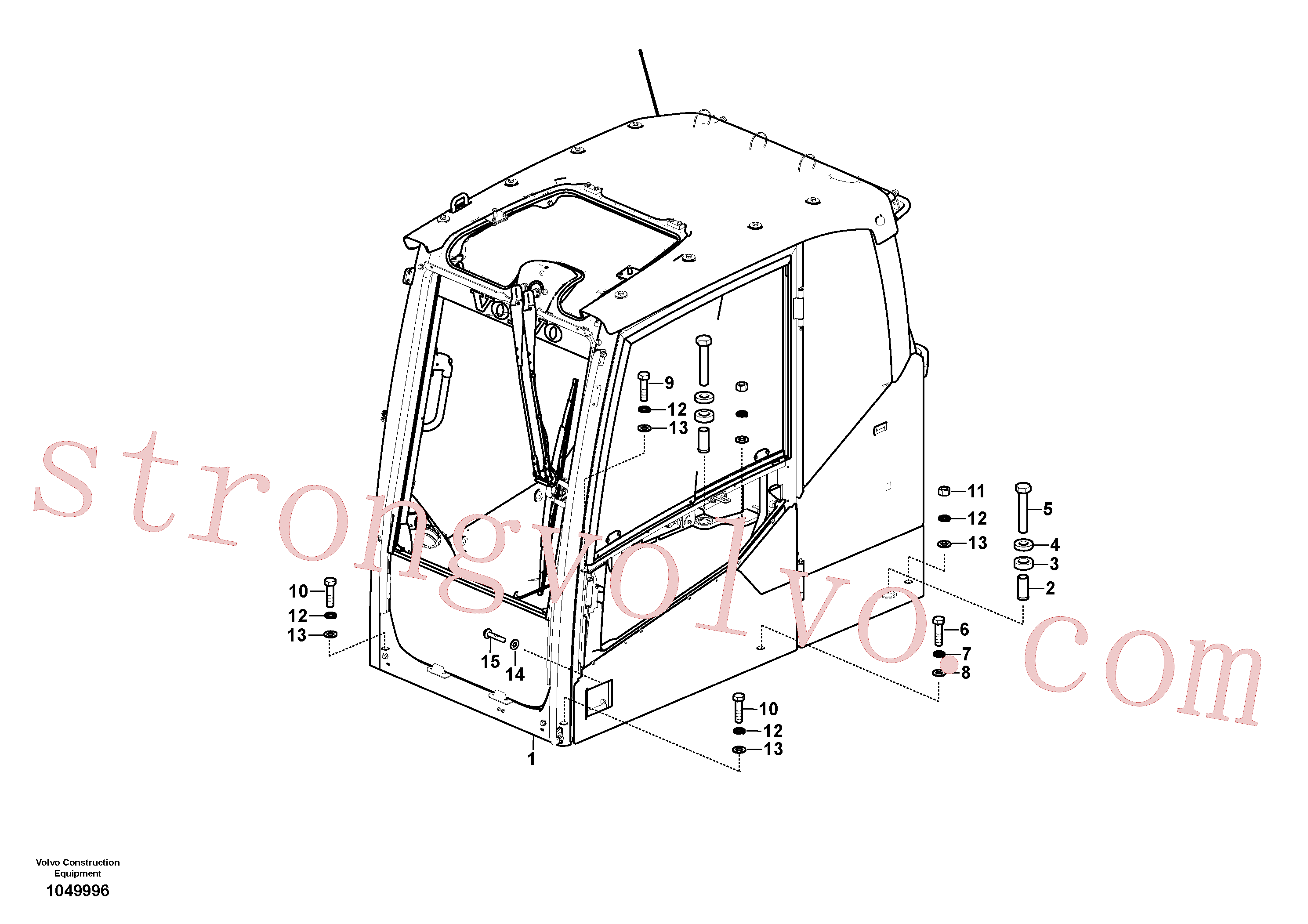 VOE983375 Volvo Apoio da cabina(1049996 Montagem)