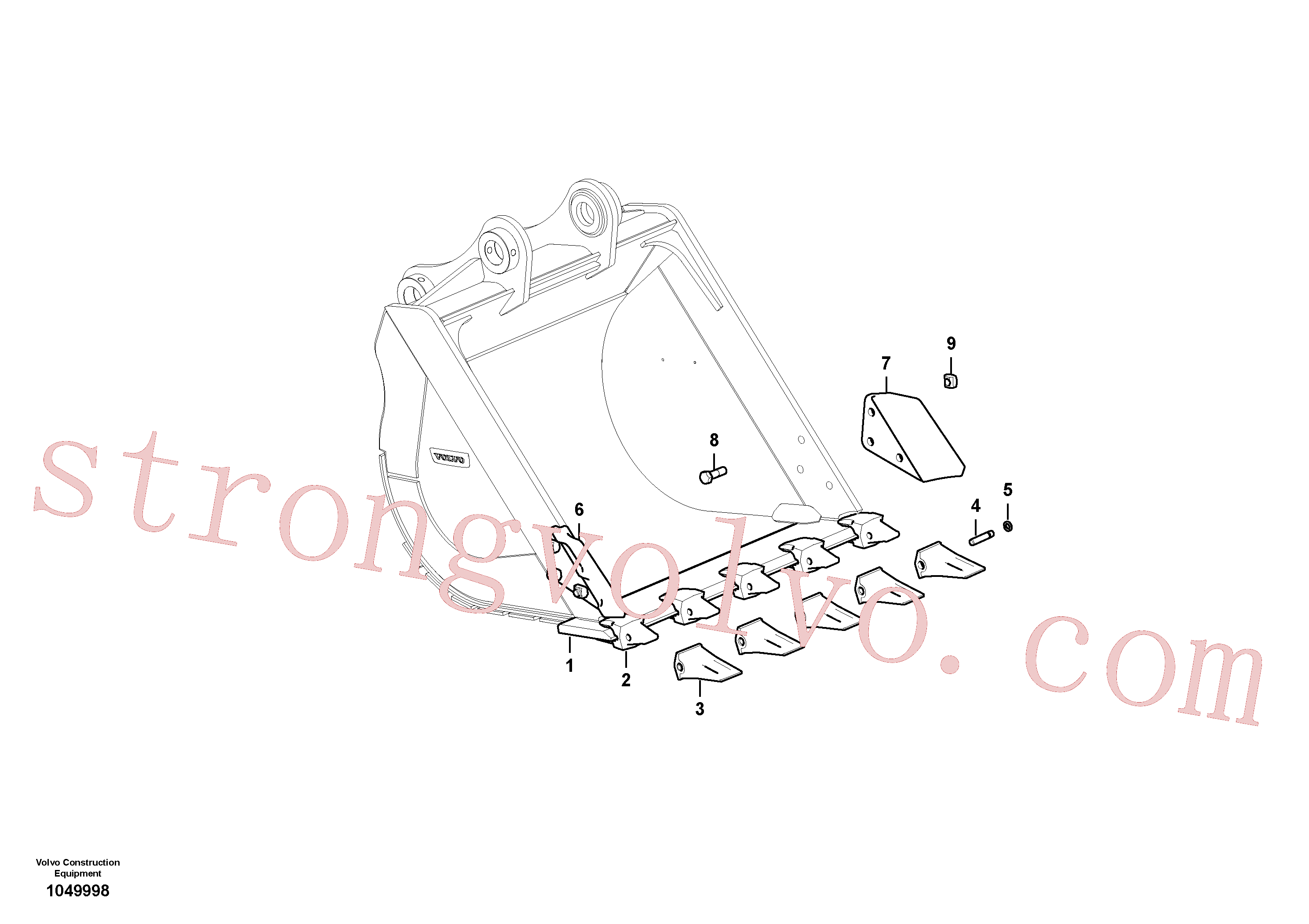 SA1070-61320 Volvo Balde(1049998 Montagem)