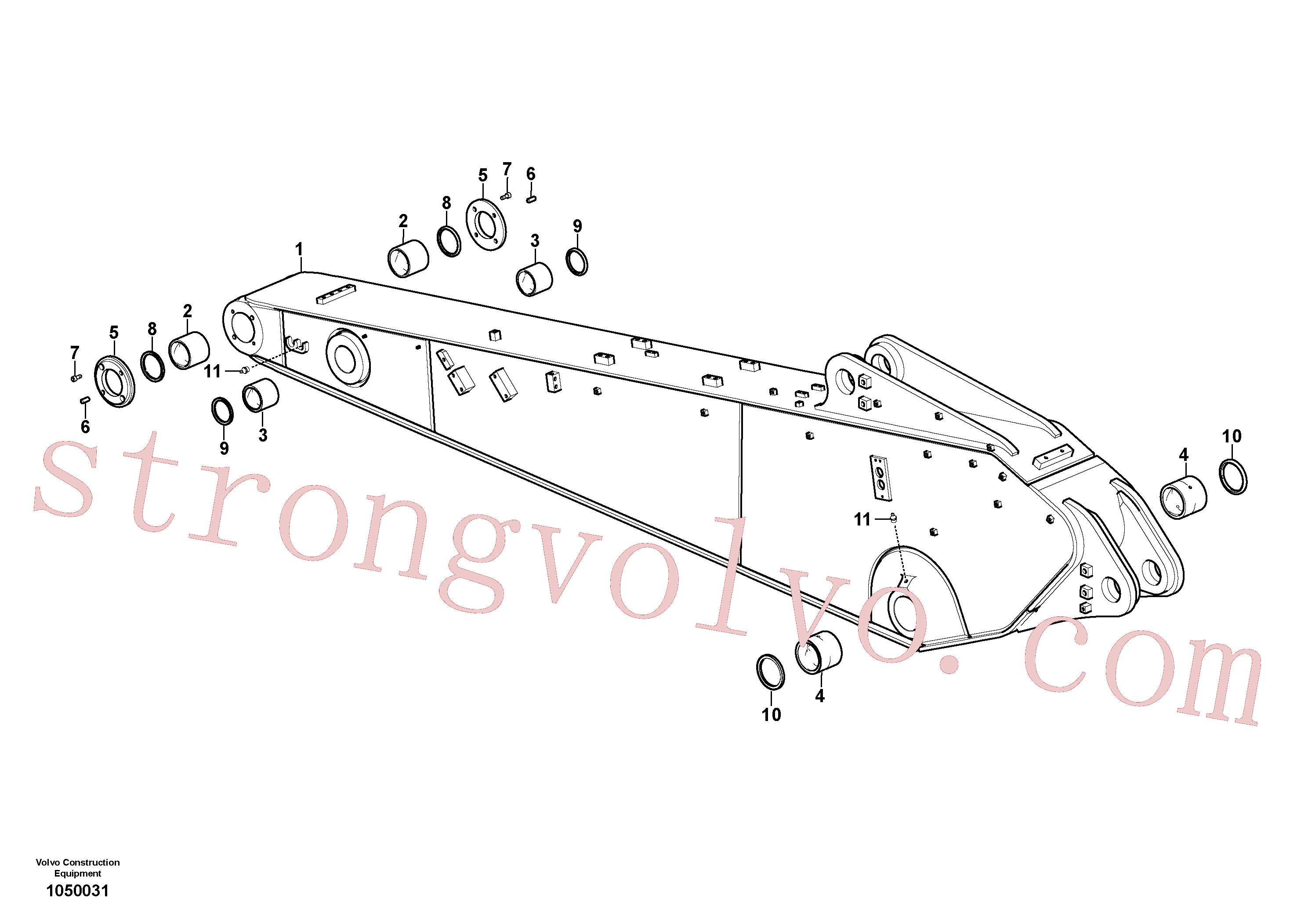 ZM7097911 Volvo Tubagem de massa e do braço de afundamento com sede da tubagem(1050031 Montagem)
