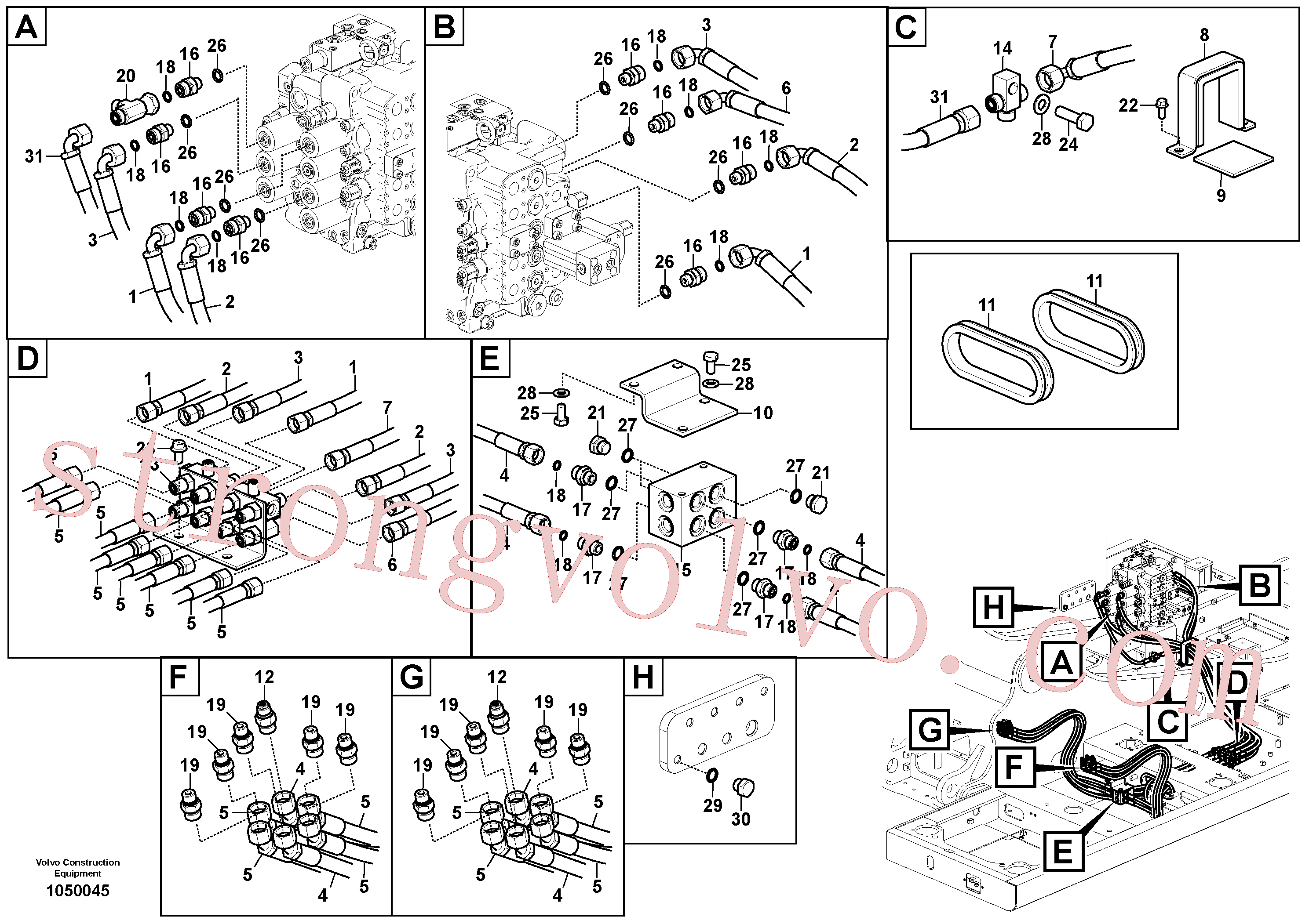 VOE14684403 Volvo Servo-sistema, válvula de comando à distância(1050045 Montagem)