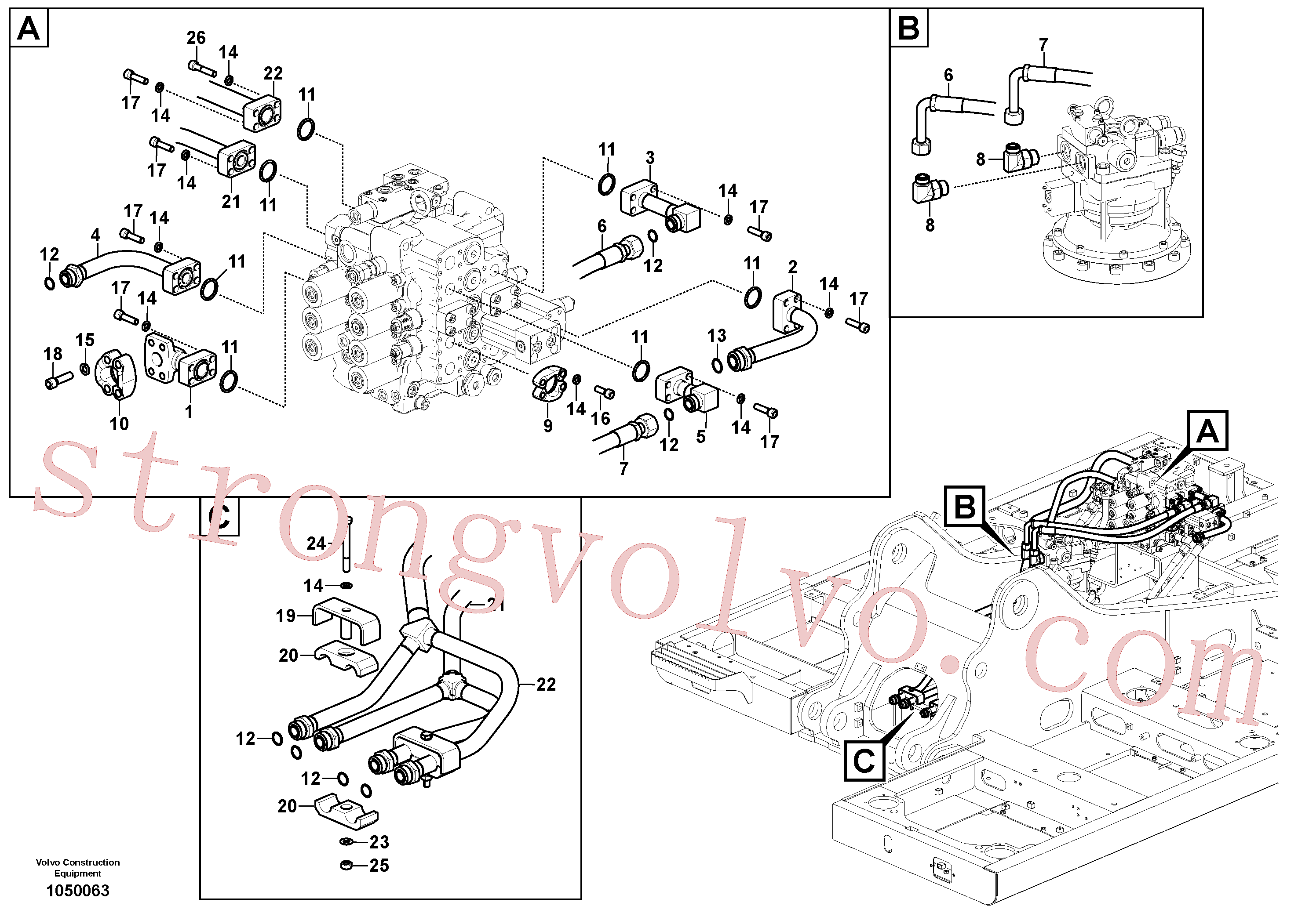 Volvo Montagem VOE14697609 Tubo Acessórios