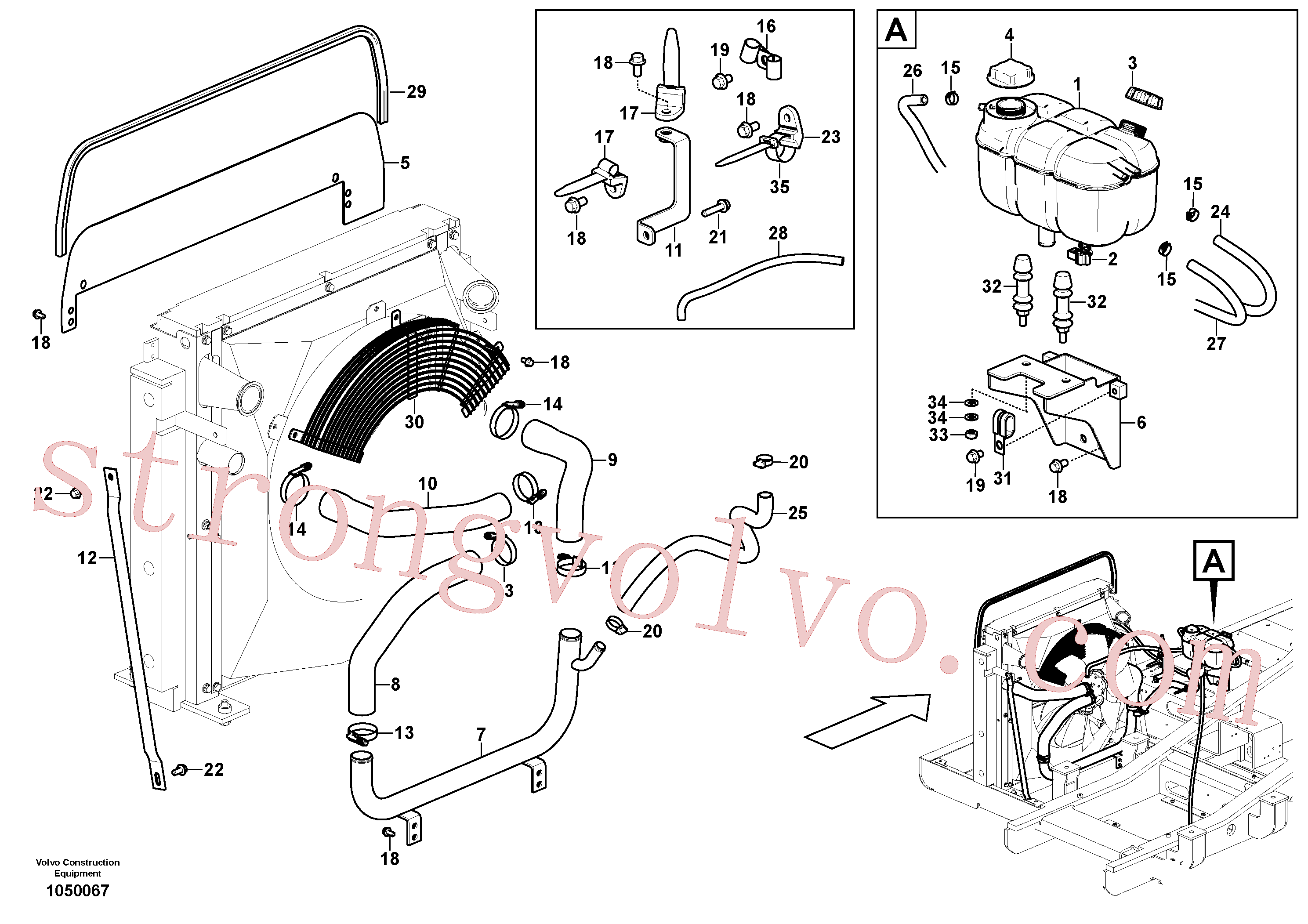 VOE14532259 Volvo Sistema de arrefecimento(1050067 Montagem)