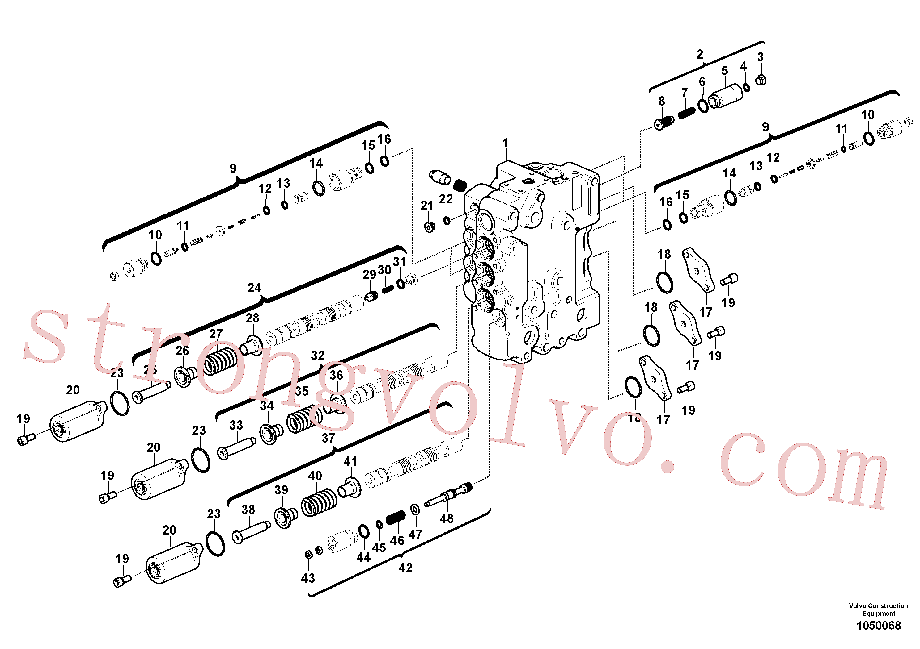SA7273-10690 Volvo Válvula mestra de comando(1050068 Montagem)