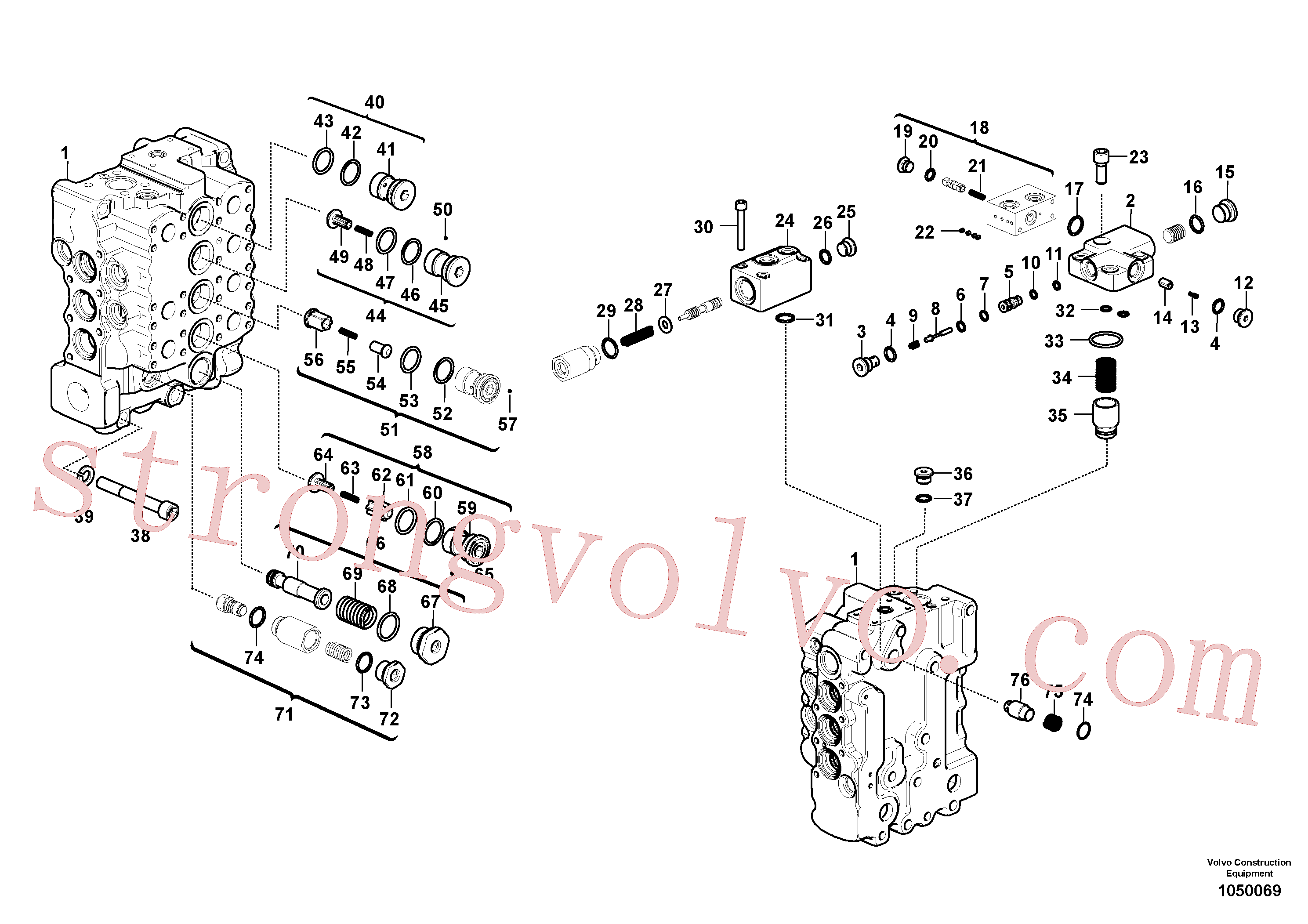 Atacado VOE14602563 Válvula Volvo escavadeira