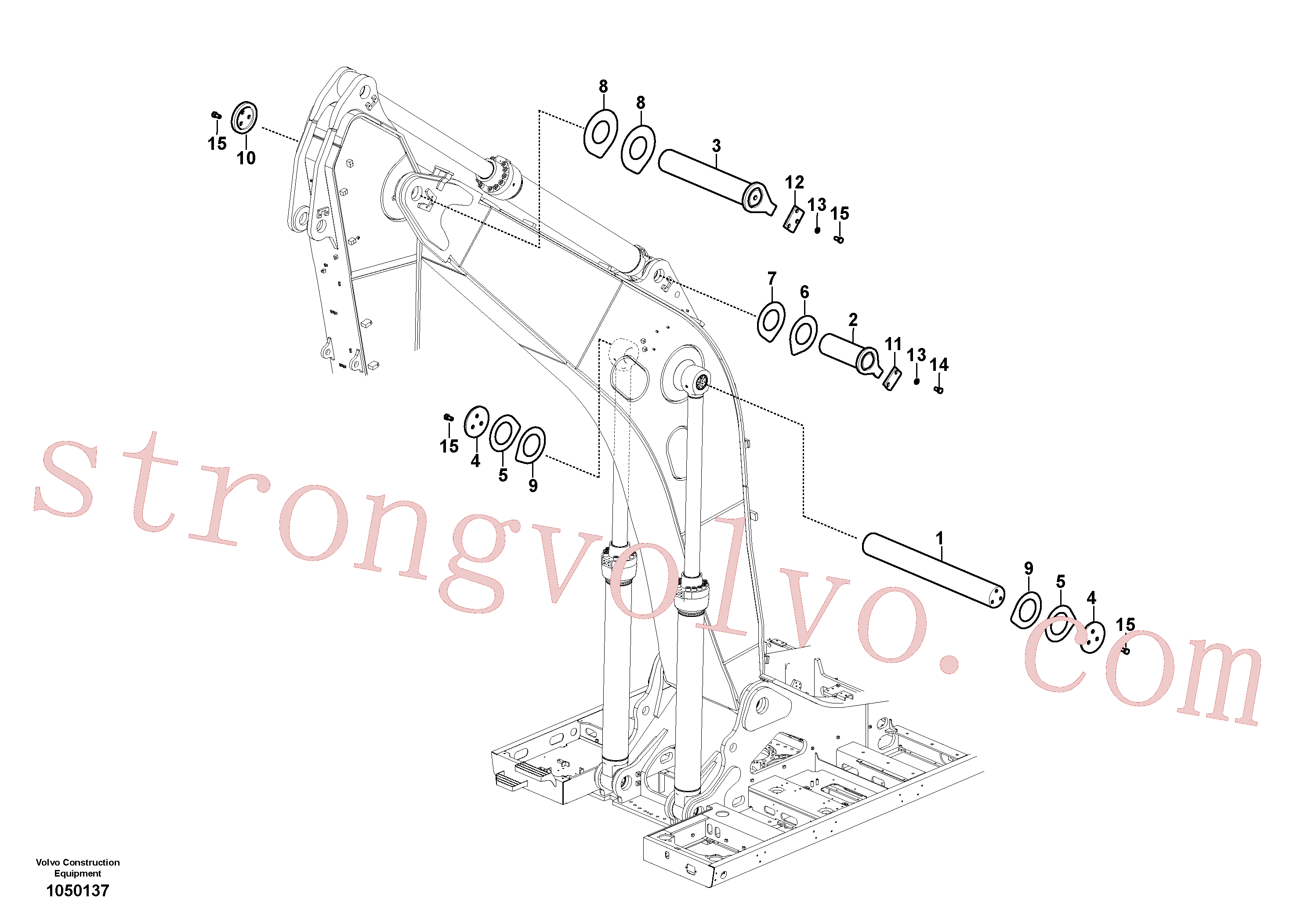 VOE14680759 Volvo Tirantes para a lança(1050137 Montagem)