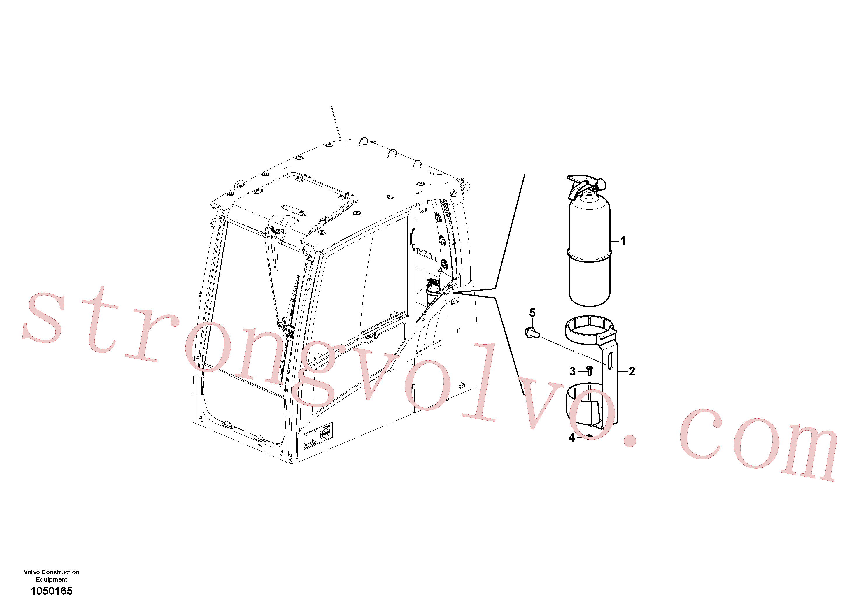 VOE14674894 Volvo Extintor de incêndio(1050165 Montagem)